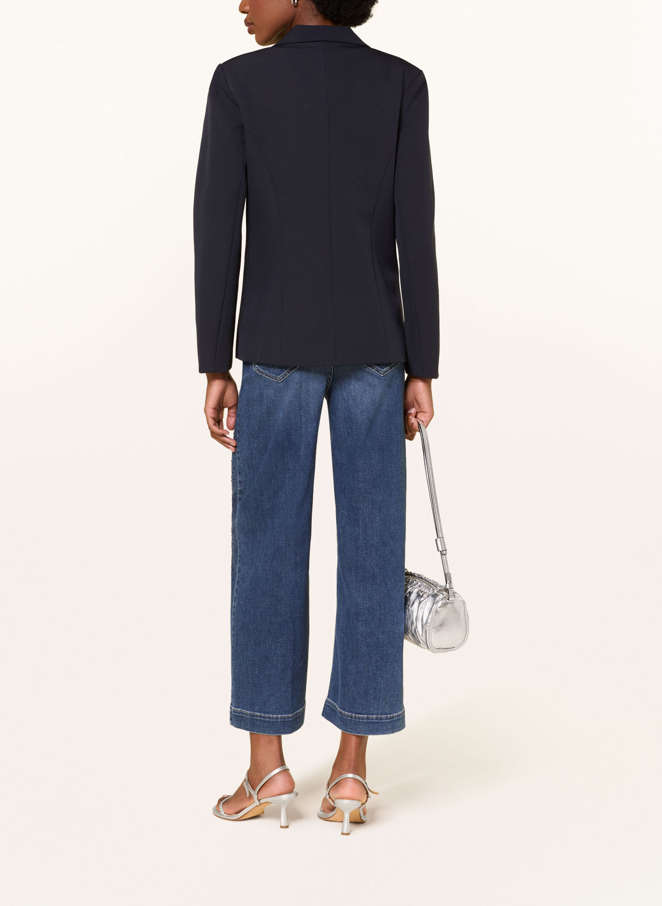 LIU JO Culotte džíny s ozdobnými kamínky: 79077 Den.Blue dk.sparklin