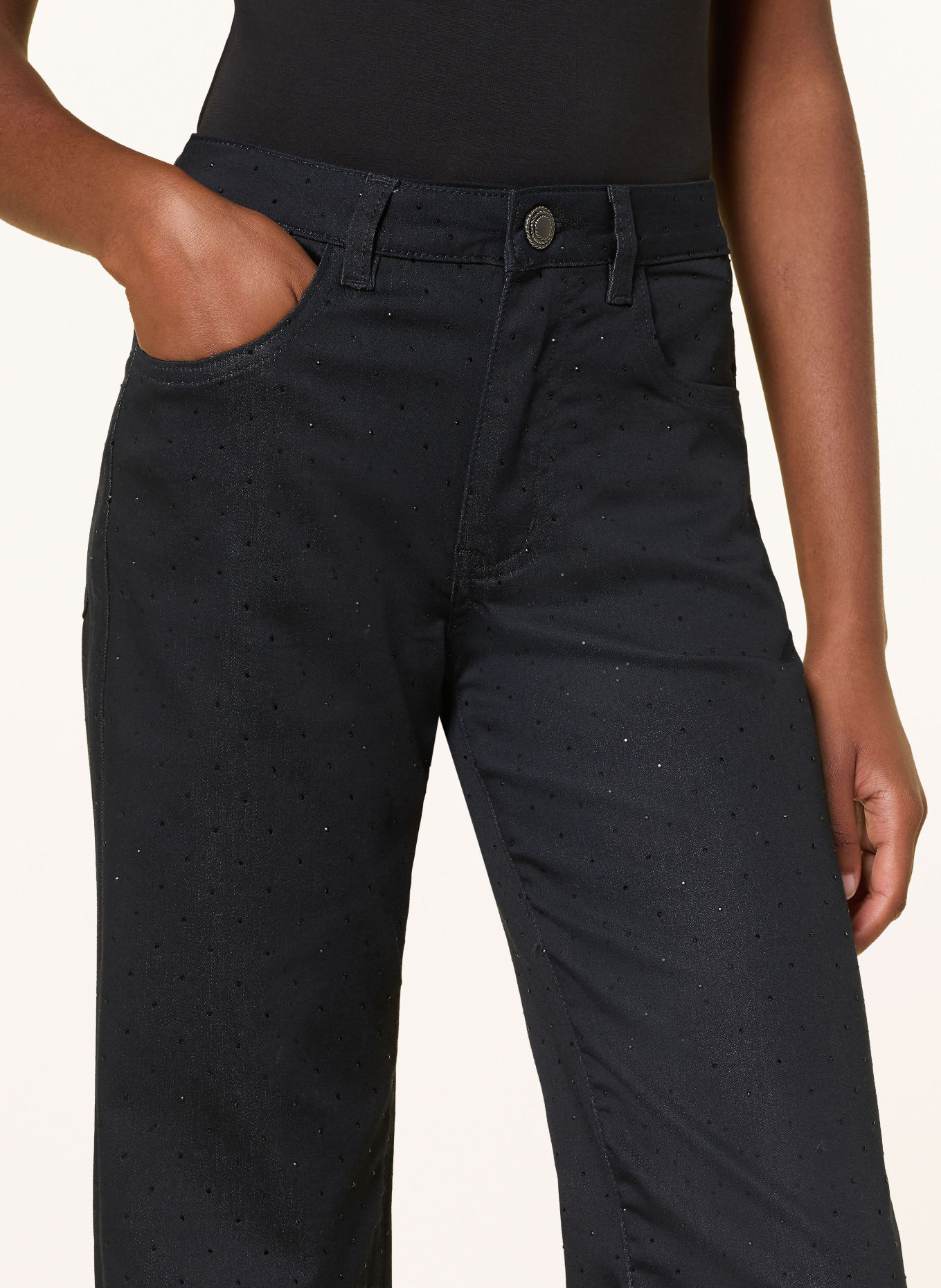 LIU JO Straight jeans with rhinestones: 77000 NORMAL WASH