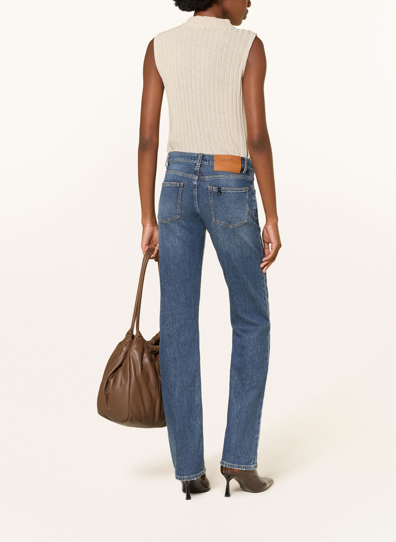 LIU JO Jeansy straight: 79096 Den.Blue dk.charm wa
