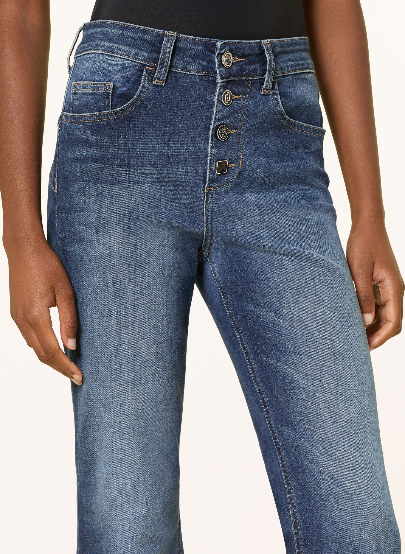 LIU JO PRINCESS Flared jeans: 79078 Den.Blue dk.twist wa