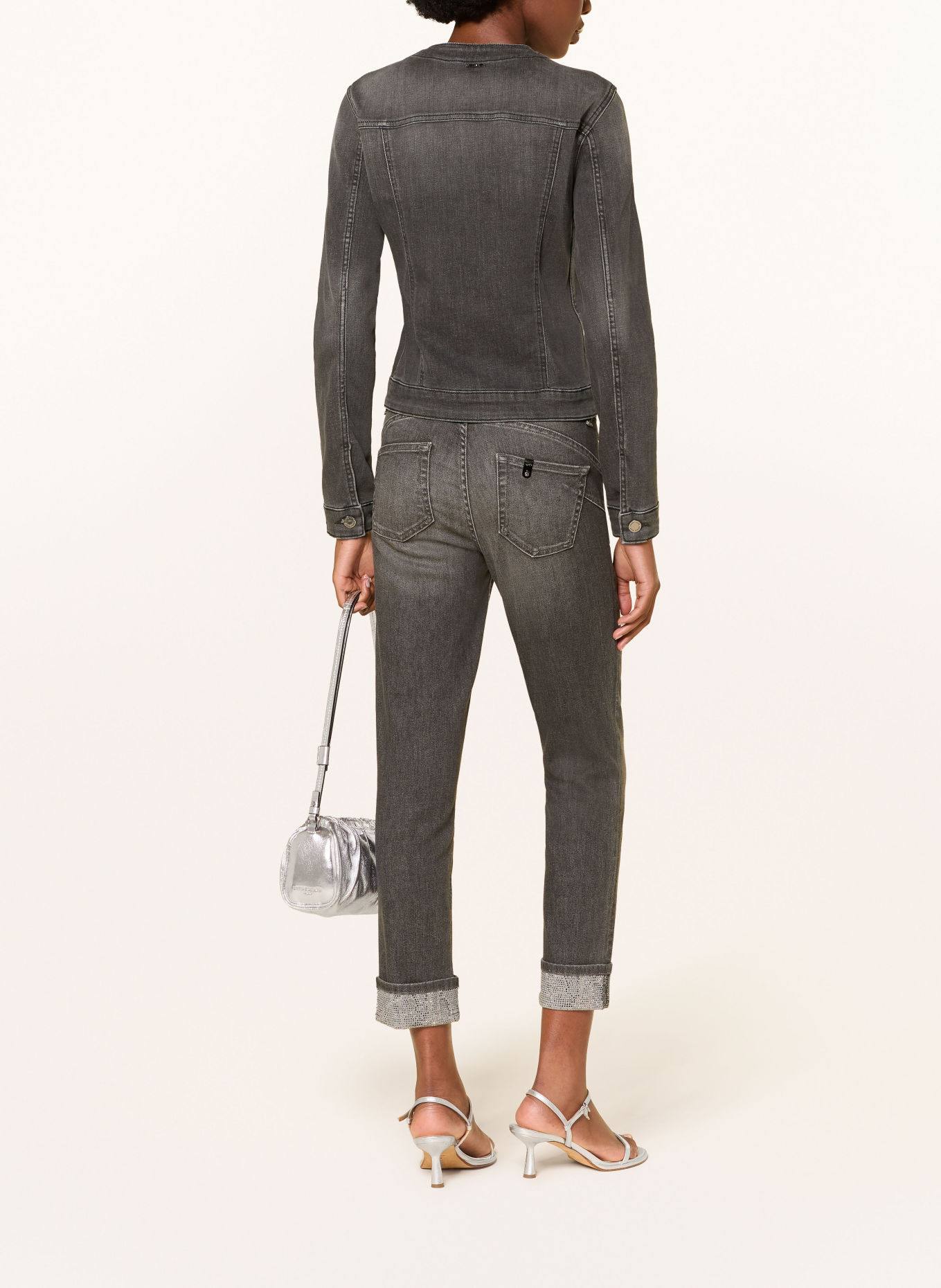LIU JO Skinny Jeans MONROE mit Schmucksteinen: 87506 Den.Grey sparkling w