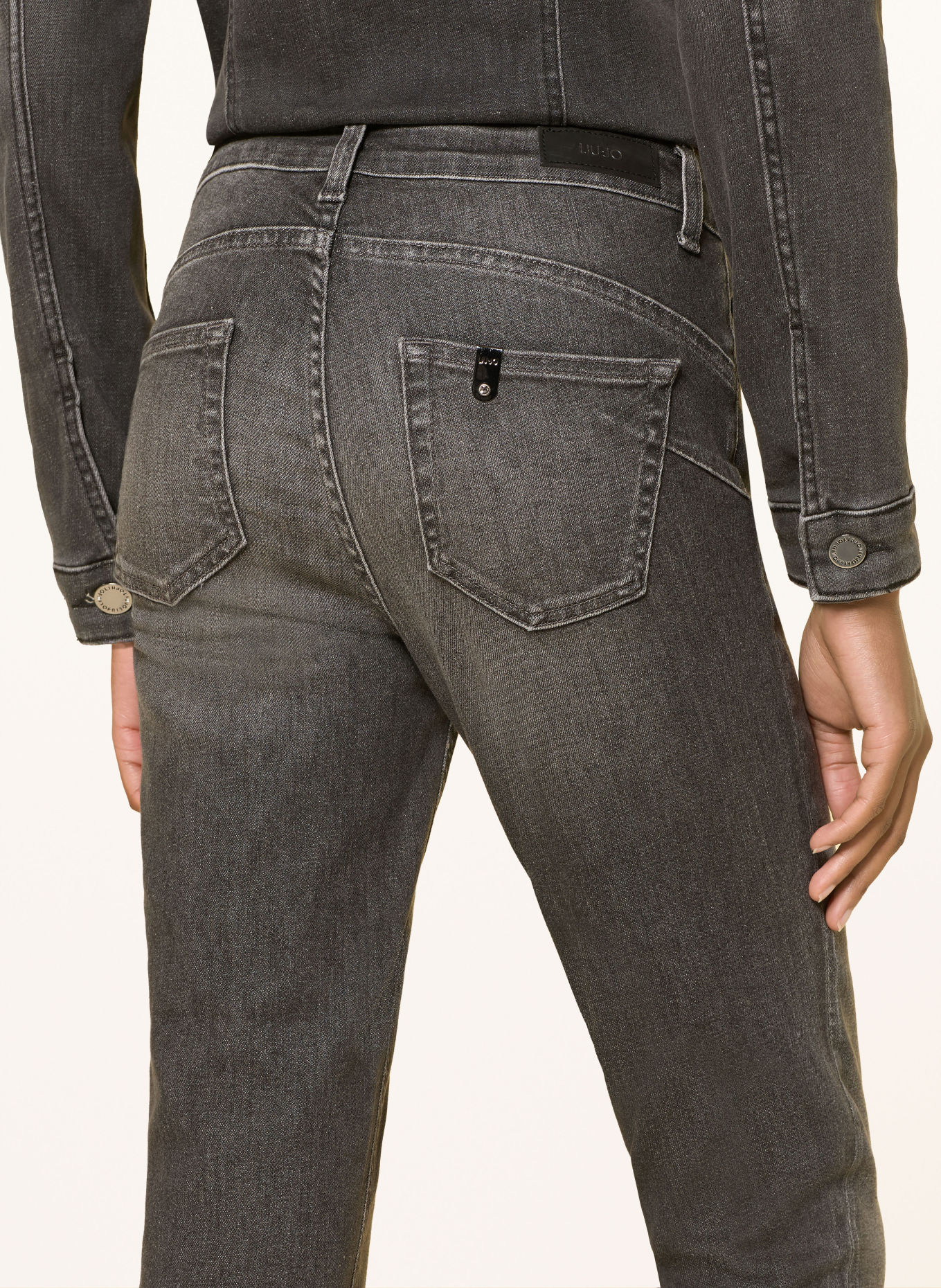 LIU JO Skinny Jeans MONROE mit Schmucksteinen: 87506 Den.Grey sparkling w