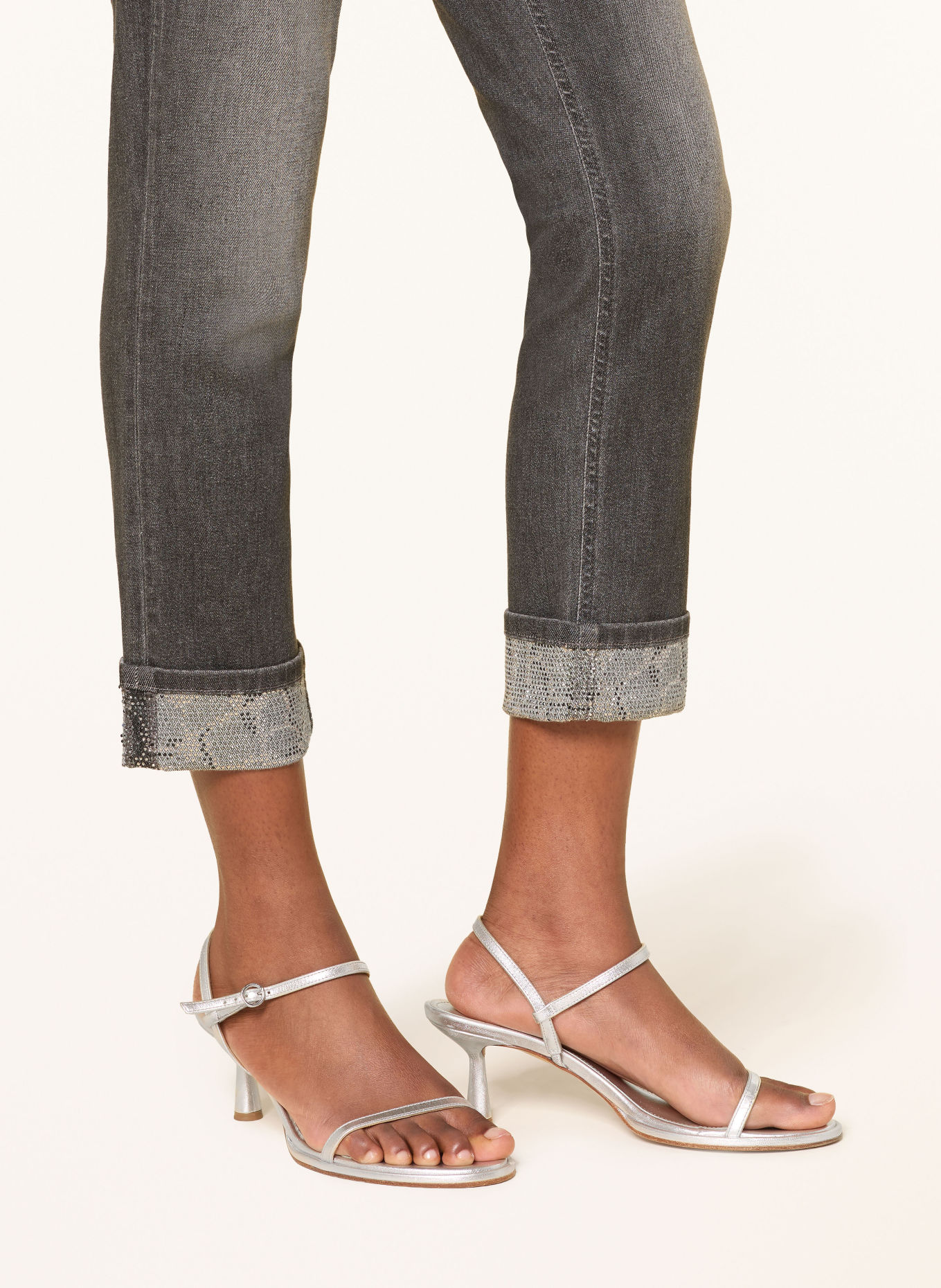 LIU JO Skinny Jeans MONROE mit Schmucksteinen: 87506 Den.Grey sparkling w