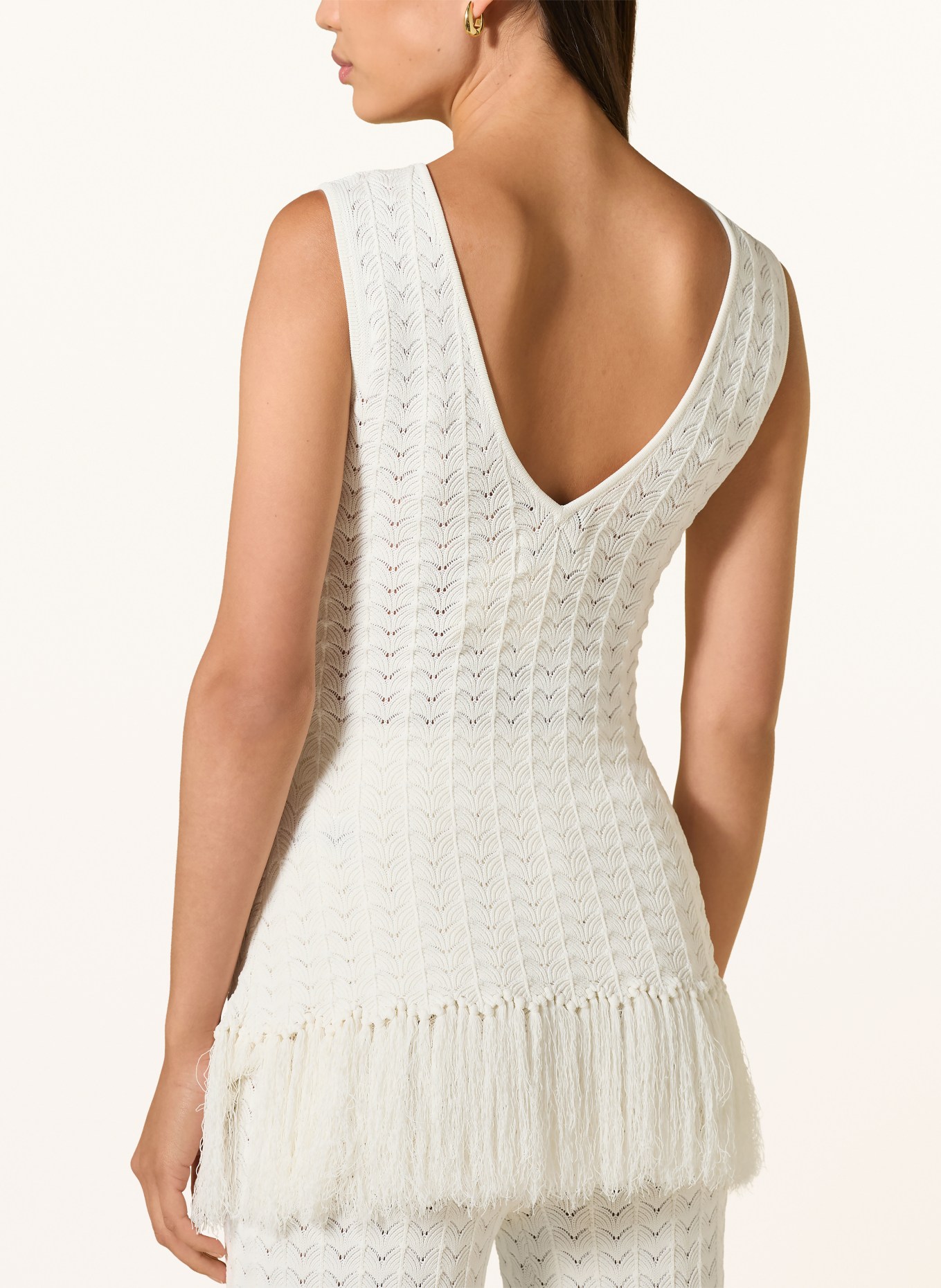 MALINA AMAL Knit Top: ECRU