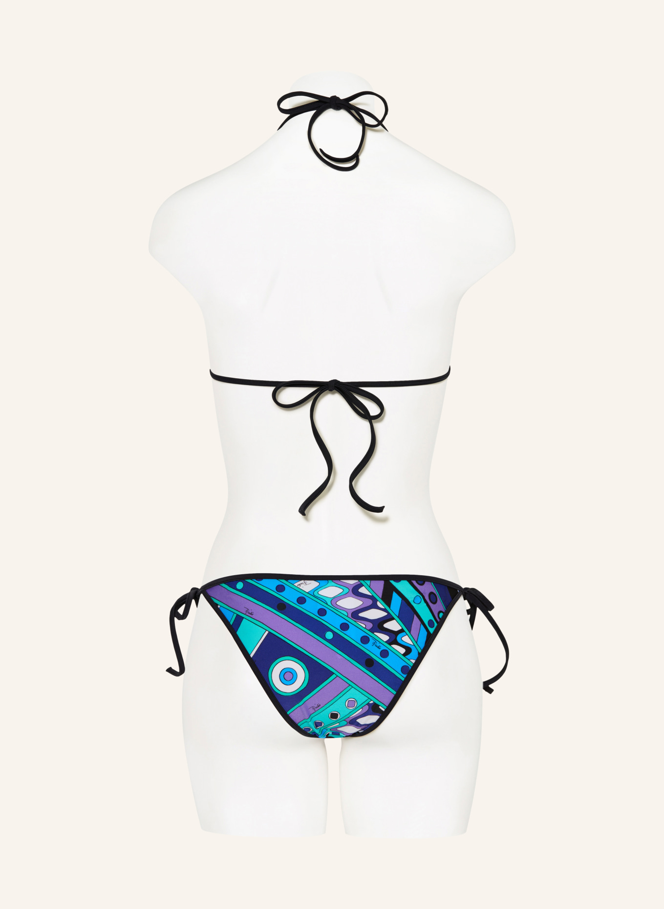 PUCCI Triangle bikini bottoms: BLUE / PURPLE / TURQUOISE