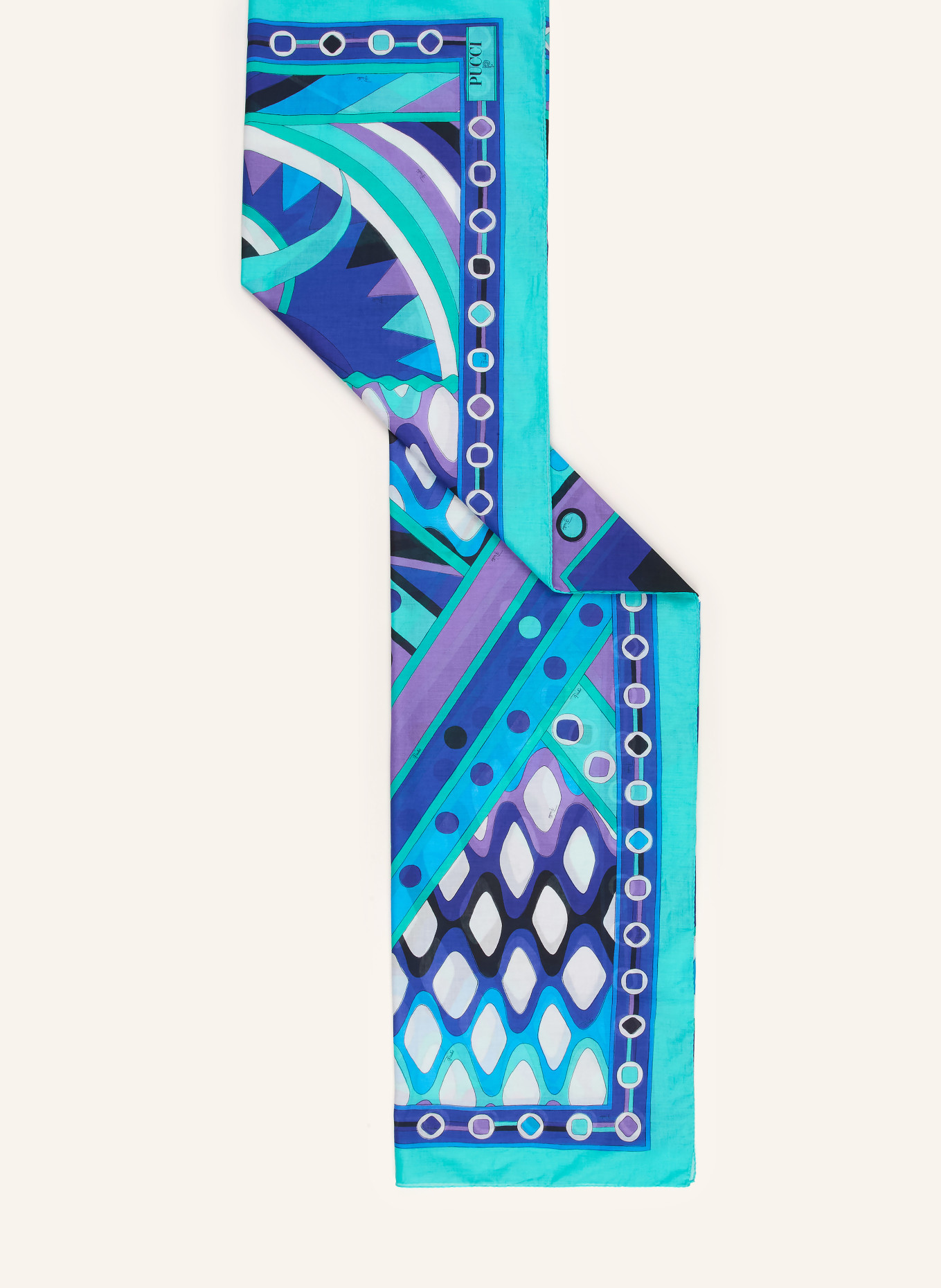 PUCCI Tuch: DUNKELBLAU / LILA / TÜRKIS
