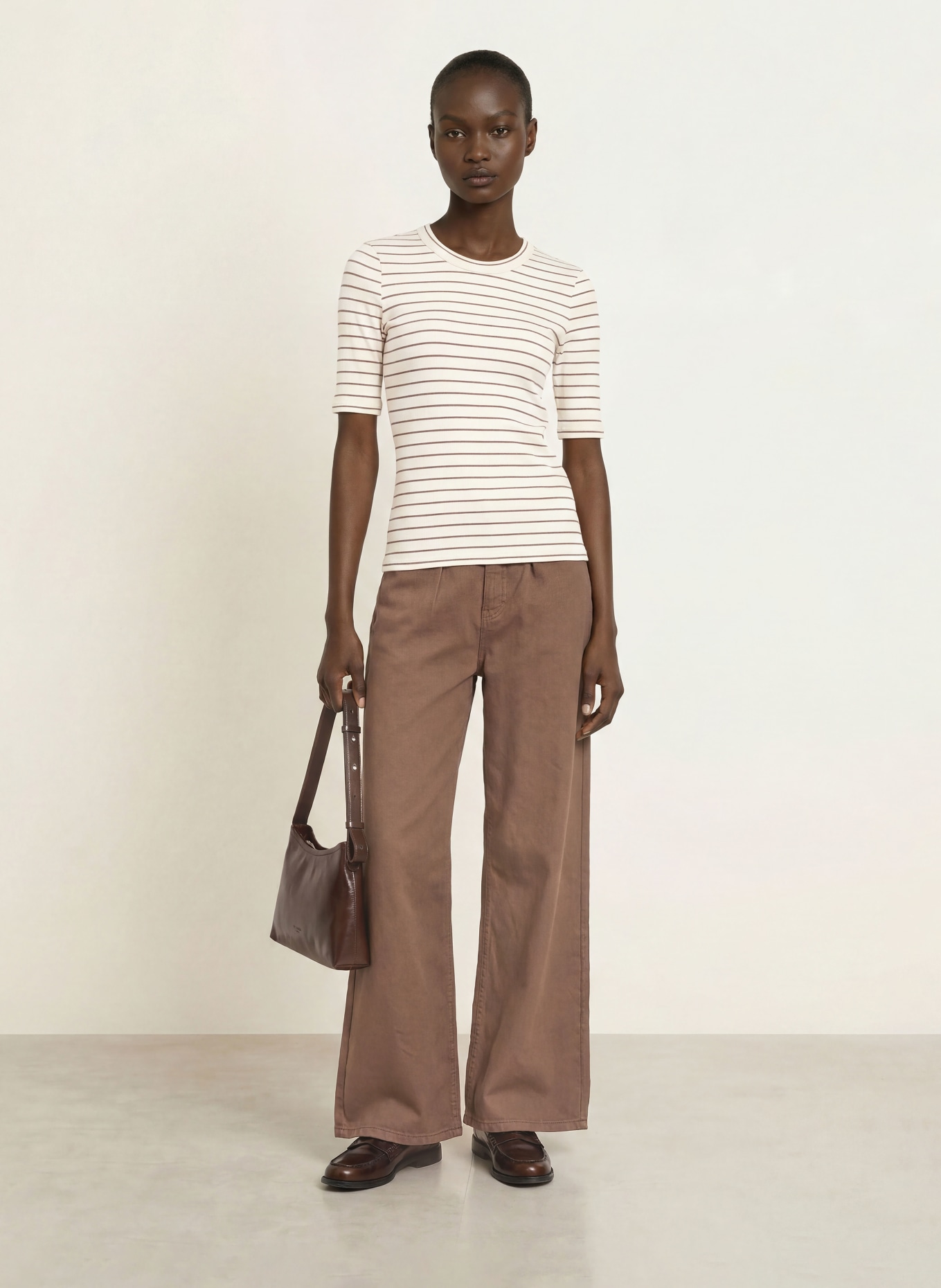 InWear T-Shirt DAGNAIW: CREME / TAUPE
