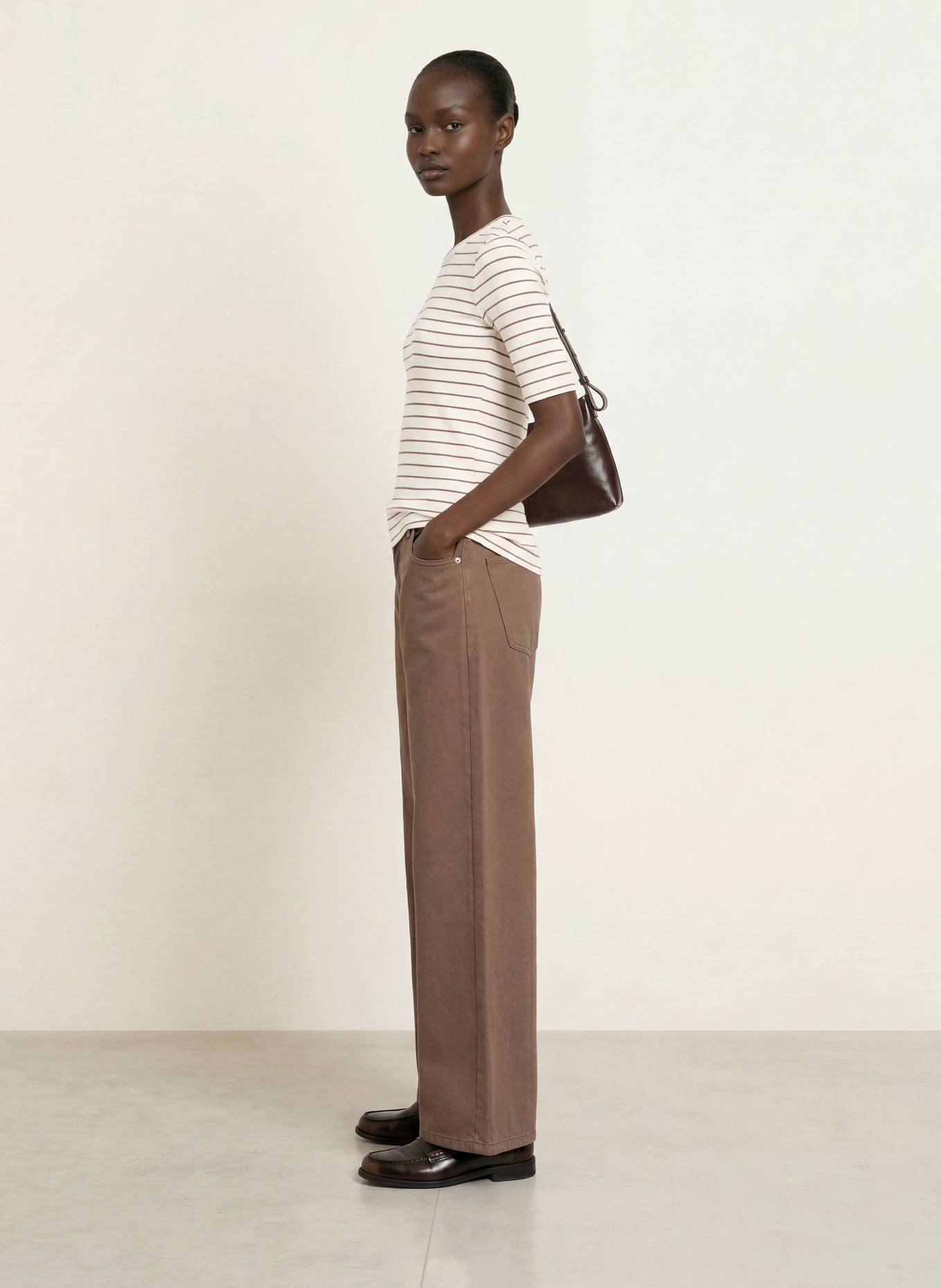 InWear T-Shirt DAGNAIW: CREME / TAUPE