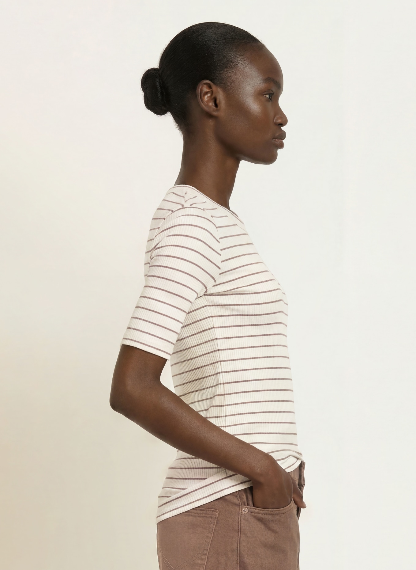 InWear T-Shirt DAGNAIW: CREME / TAUPE