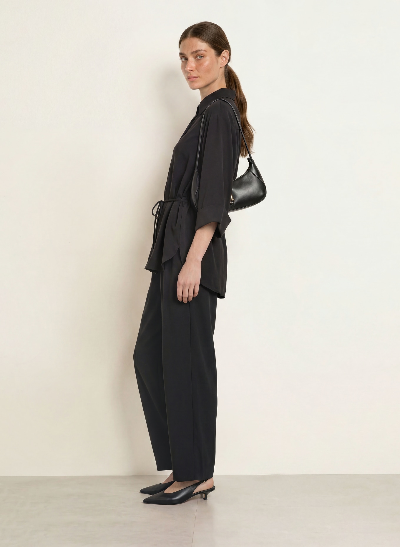 InWear QAILEYIW shirt blouse with 3/4 sleeves: BLACK