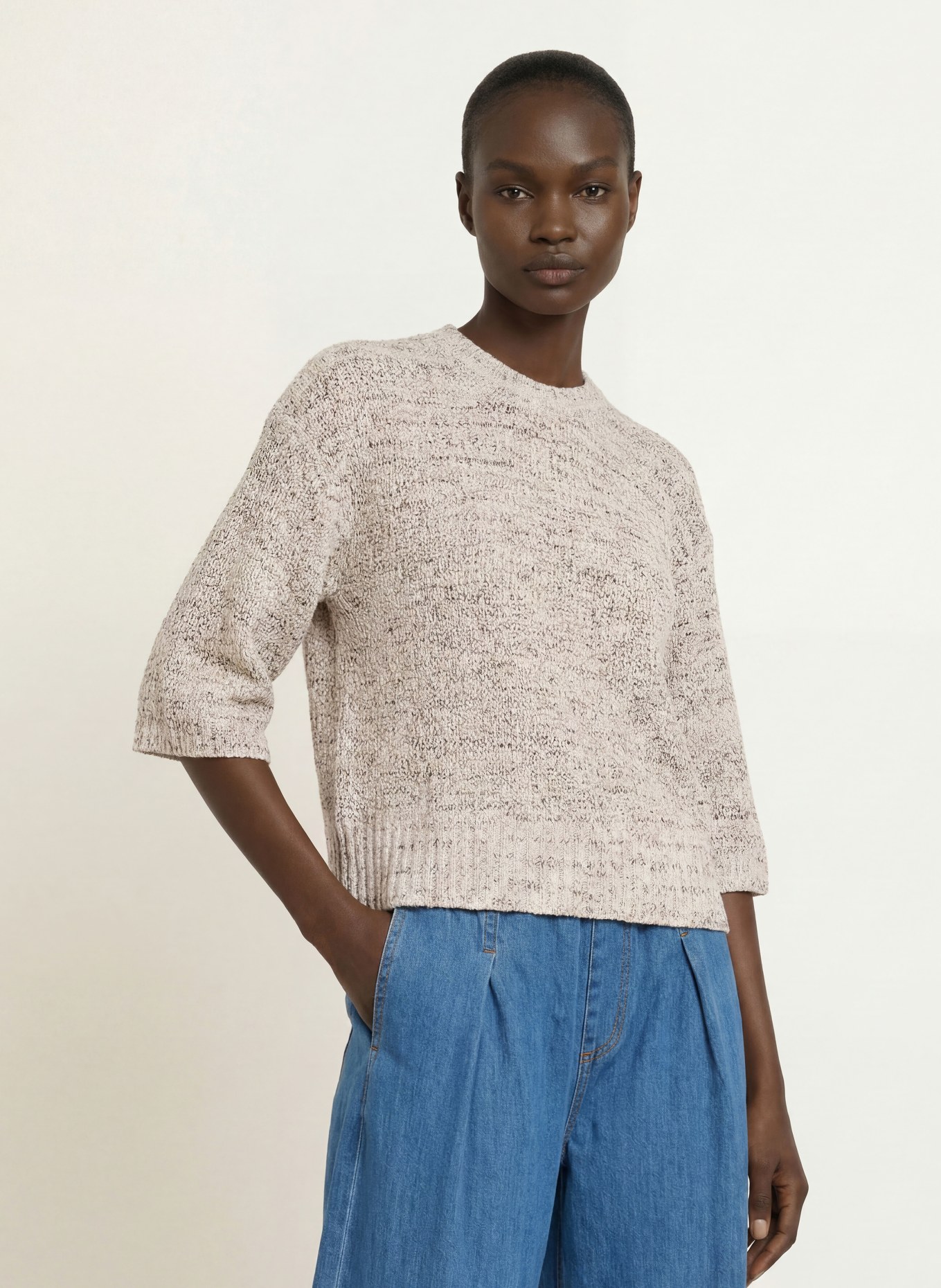 InWear Strickshirt DUAIW: CREME / ECRU / SCHWARZ