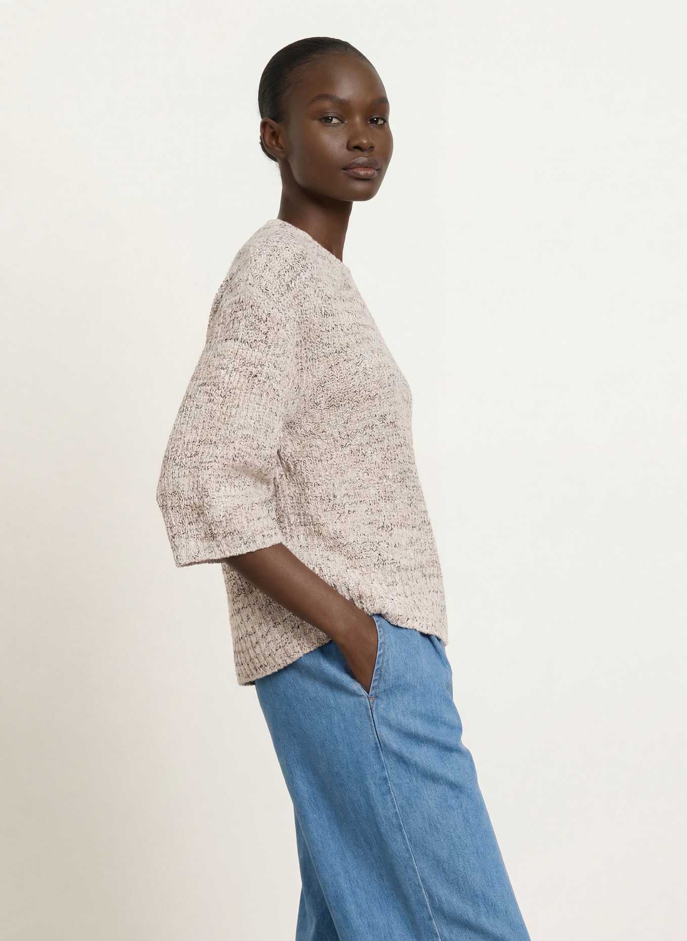 InWear Strickshirt DUAIW: CREME / ECRU / SCHWARZ