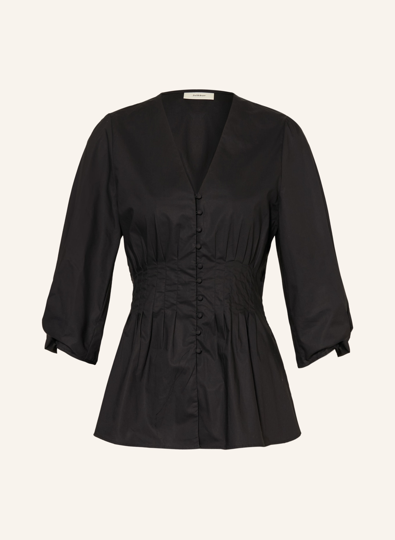 InWear Bluse HAZEIW mit 3/4-Arm: SCHWARZ