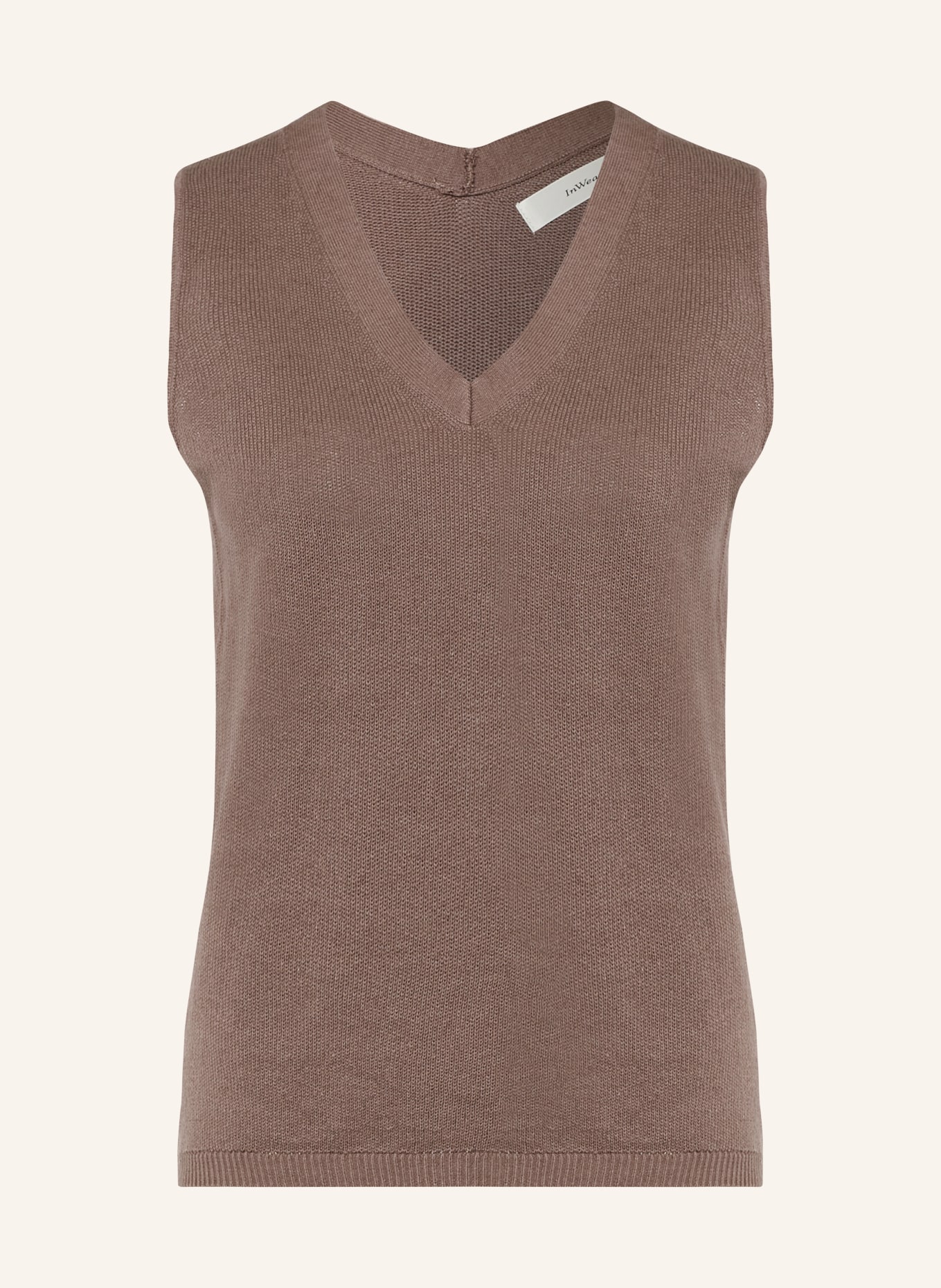 InWear Stricktop DEVAIW mit Leinen: BRAUN