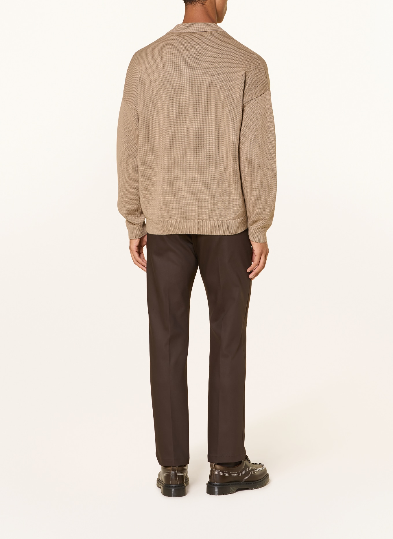 DRYKORN GILOO Cardigan: BEIGE / BROWN / CREAM