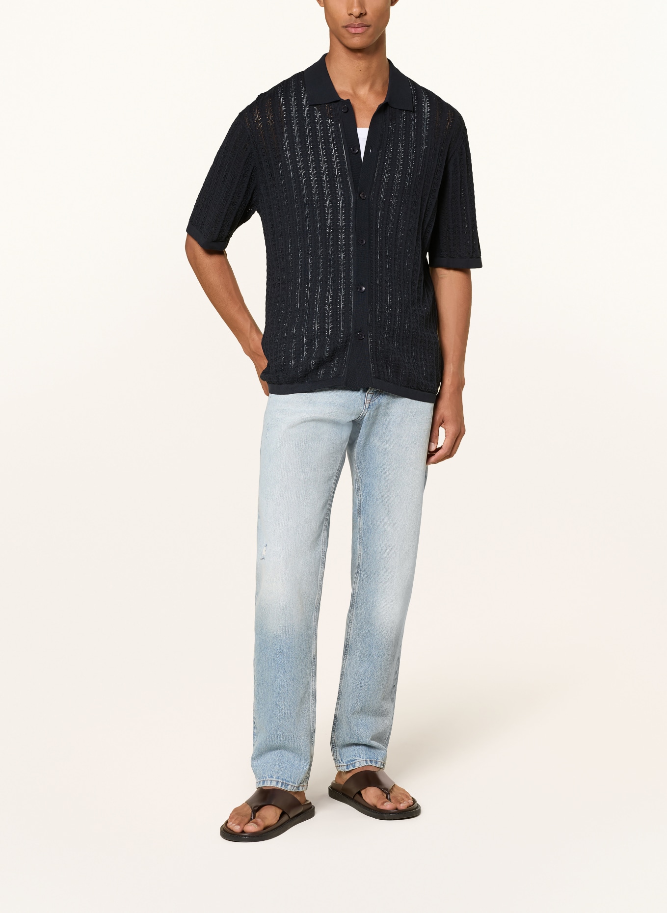 DRYKORN Strickhemd DANTTE Comfort Fit: DUNKELBLAU