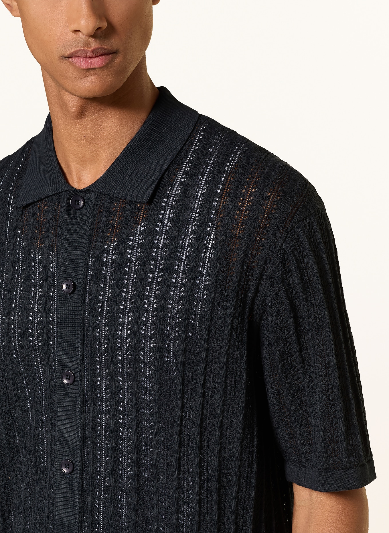 DRYKORN Strickhemd DANTTE Comfort Fit: DUNKELBLAU