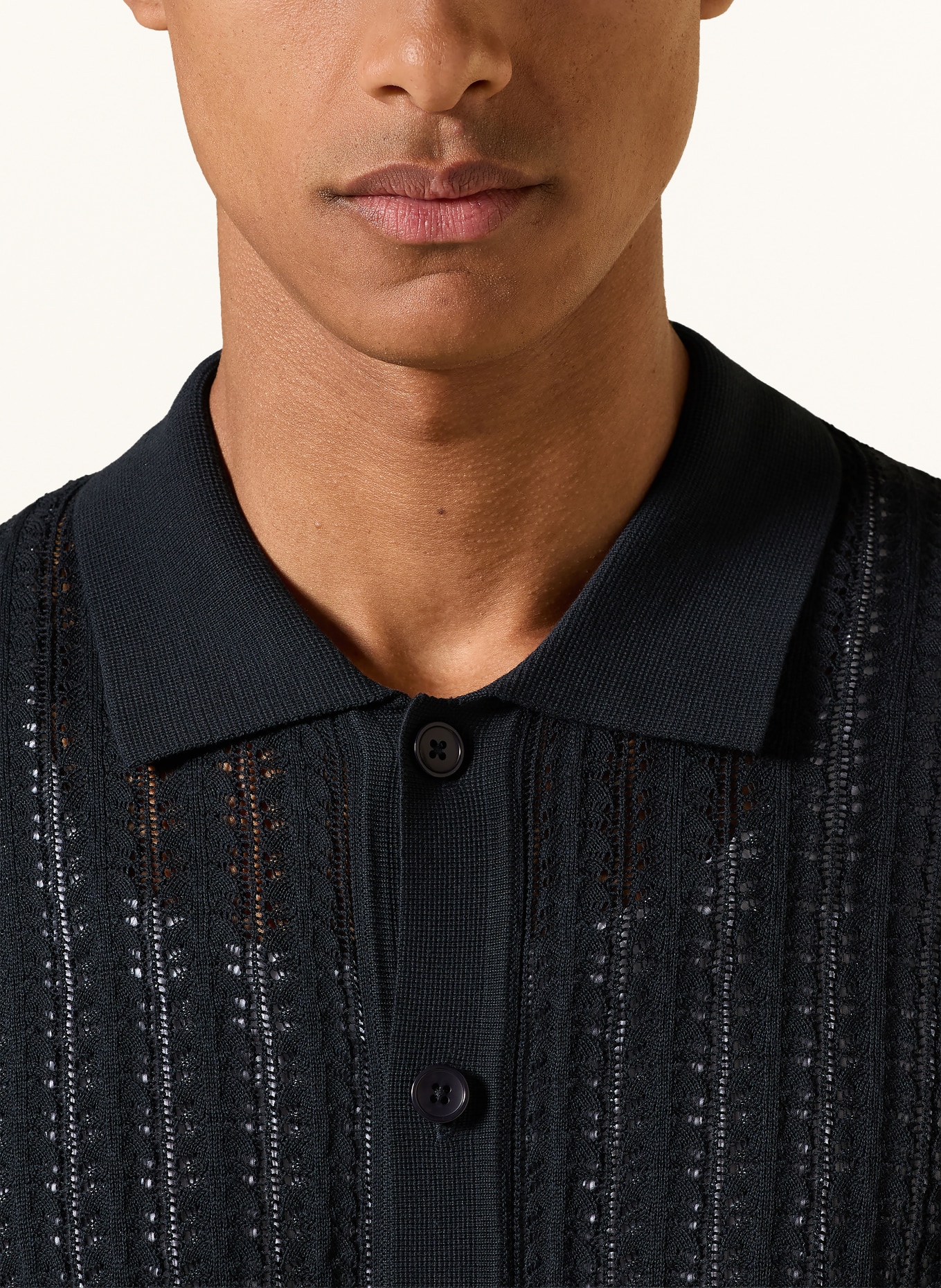 DRYKORN Strickhemd DANTTE Comfort Fit: DUNKELBLAU