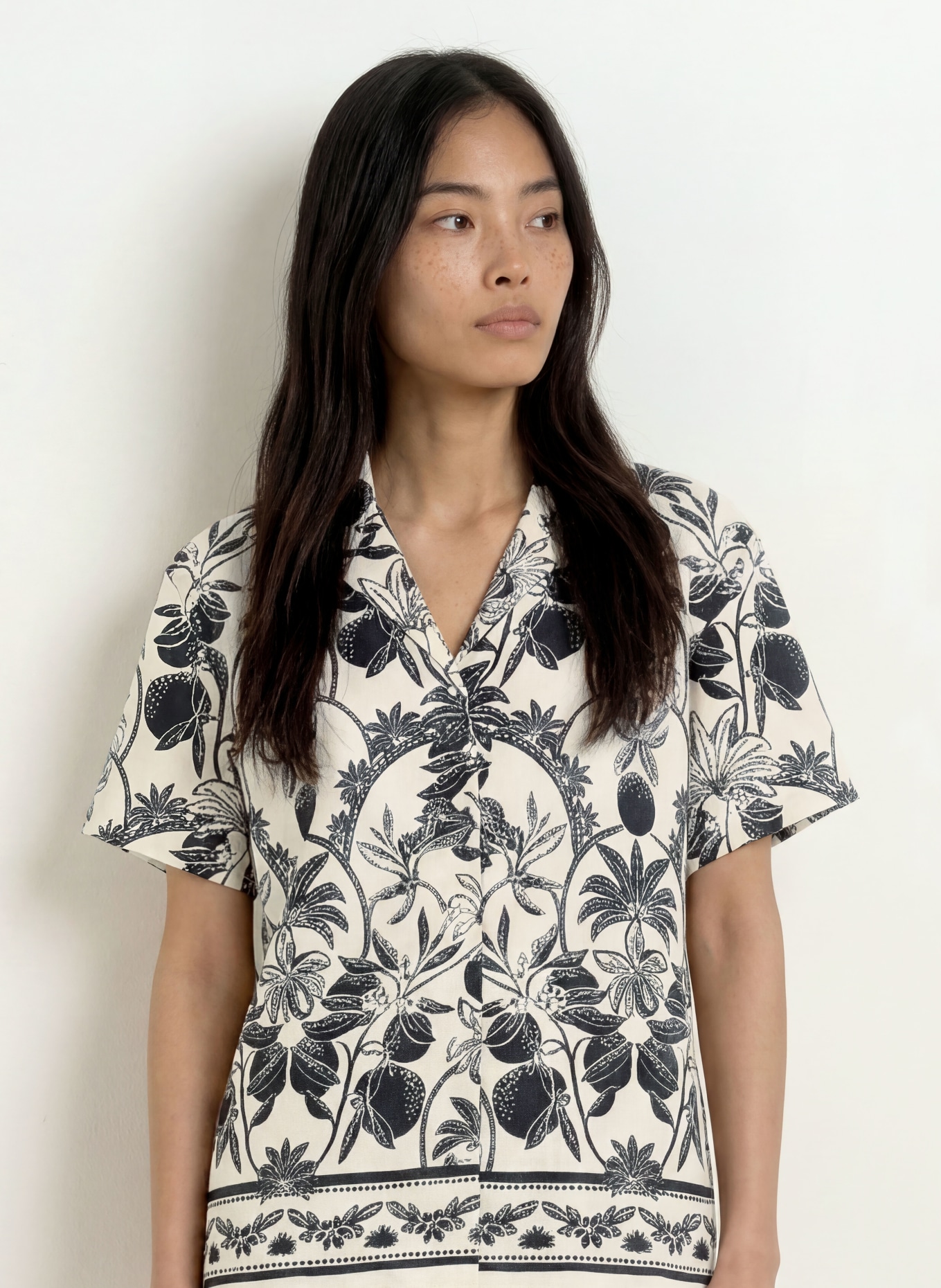 CALIDA Schlafshirt FAVOURITES BEACH: CREME / SCHWARZ