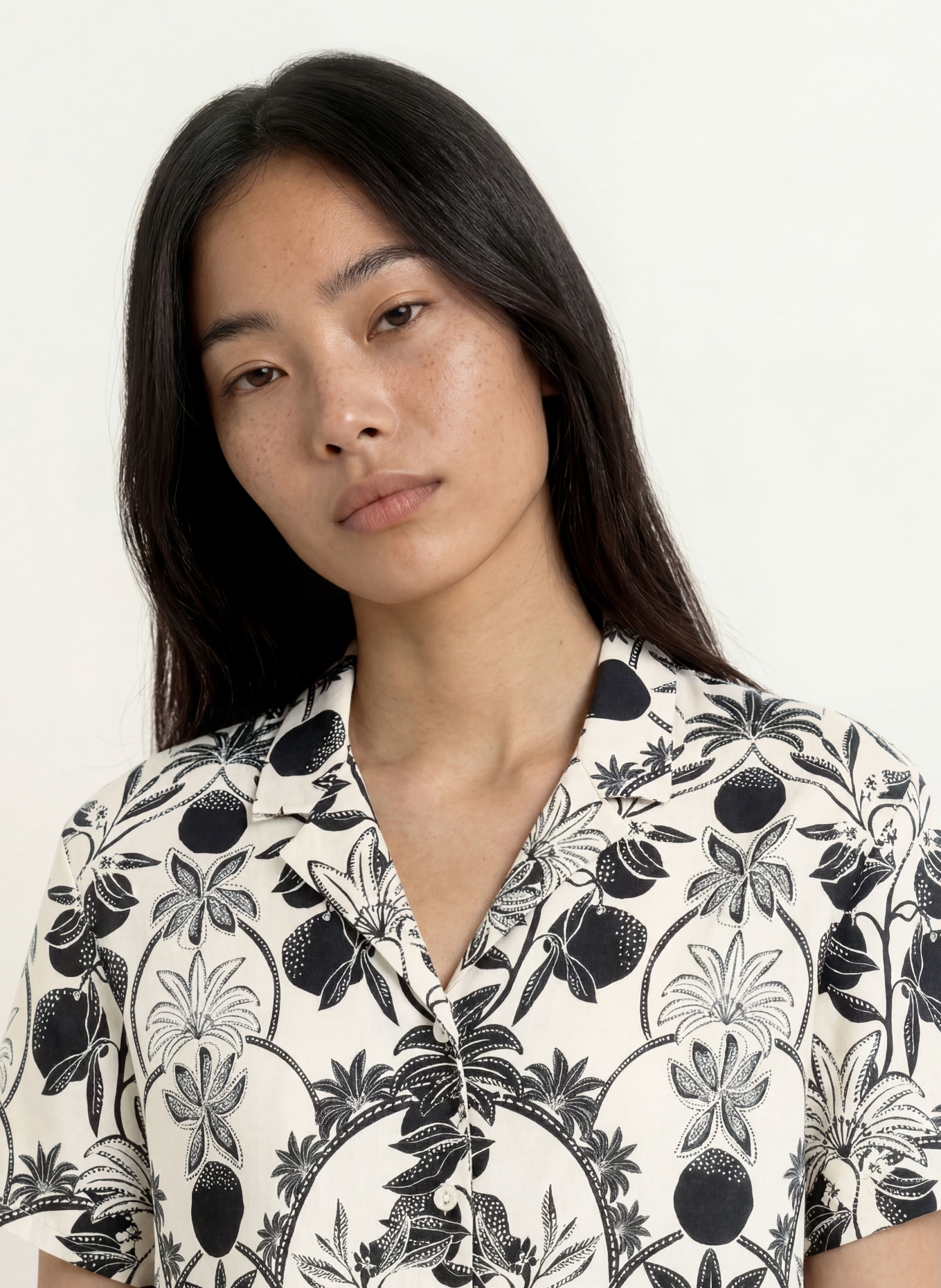 CALIDA Schlafshirt FAVOURITES BEACH: CREME / SCHWARZ