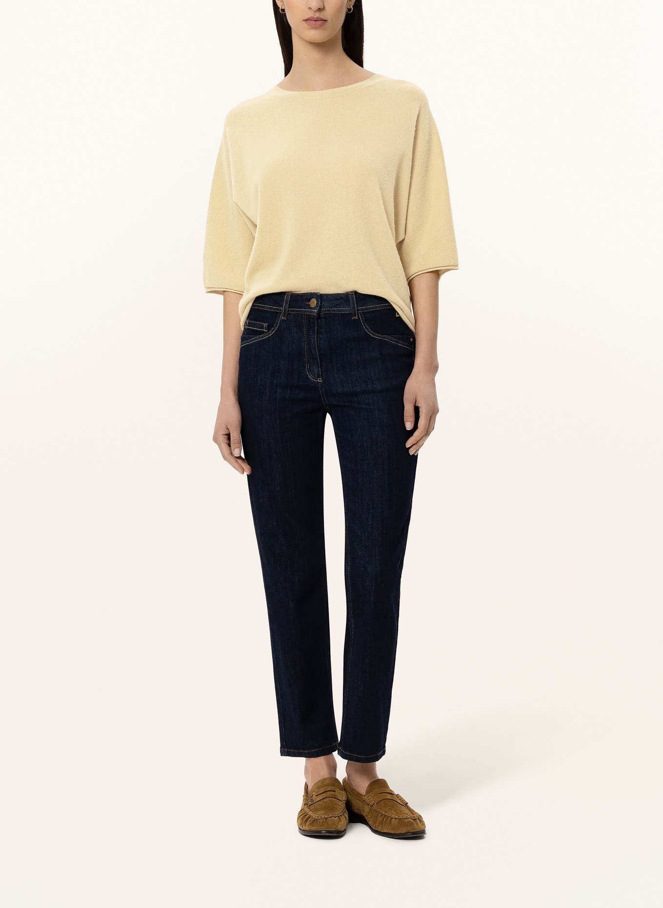 LUISA CERANO Pull en maille: JAUNE CLAIR