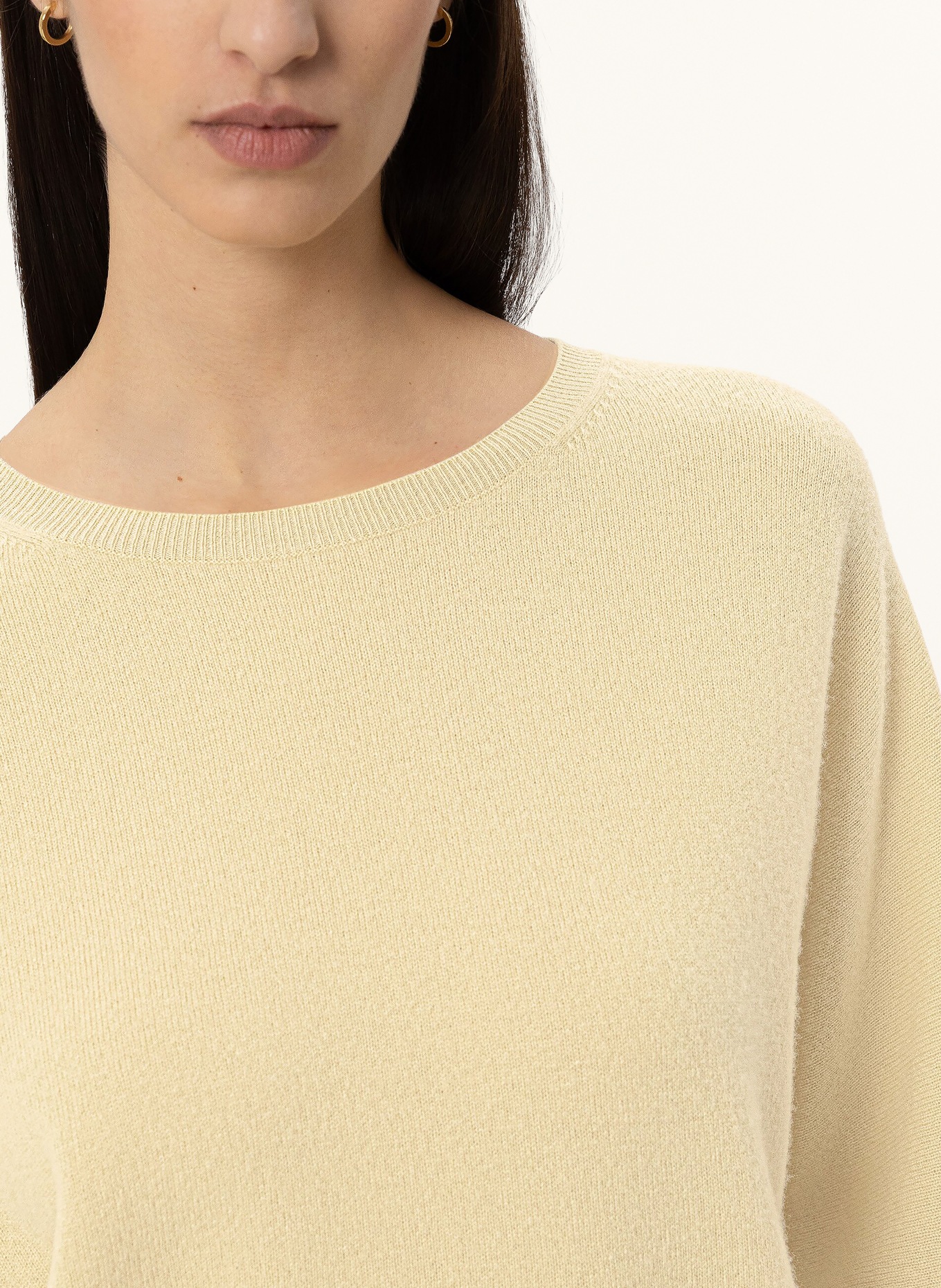 LUISA CERANO Pull en maille: JAUNE CLAIR