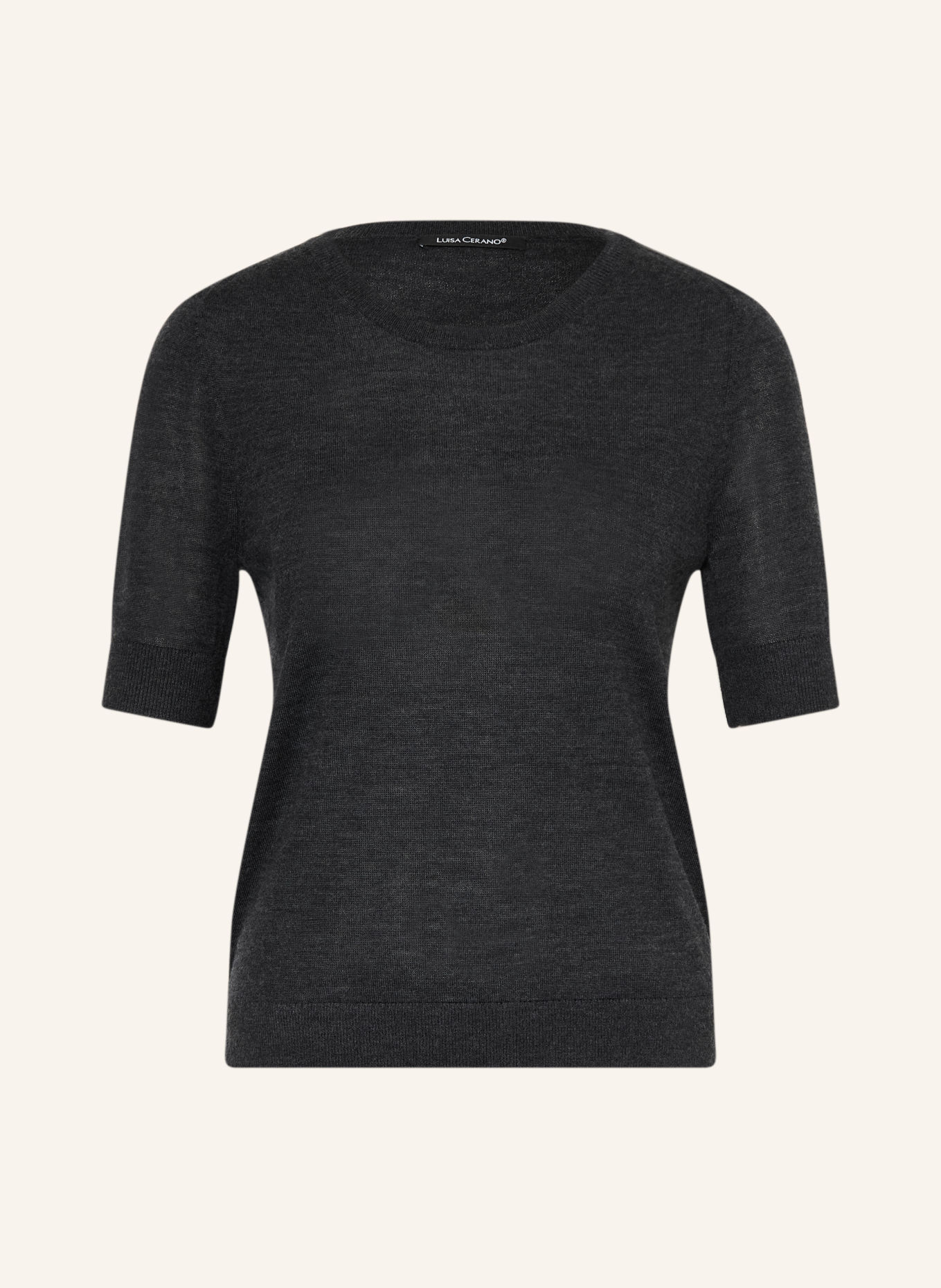 LUISA CERANO Strickshirt: DUNKELGRAU
