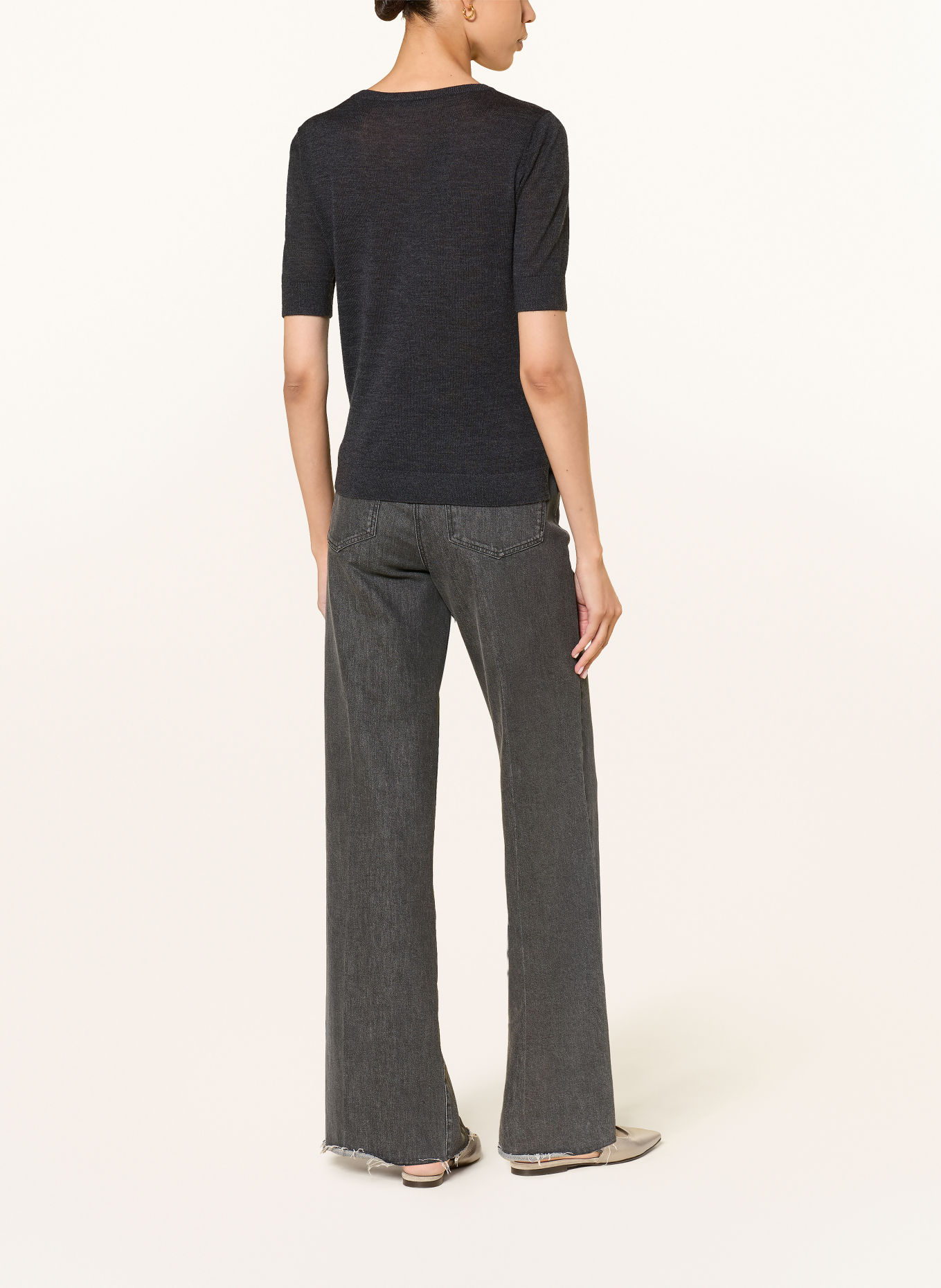 LUISA CERANO Strickshirt: DUNKELGRAU