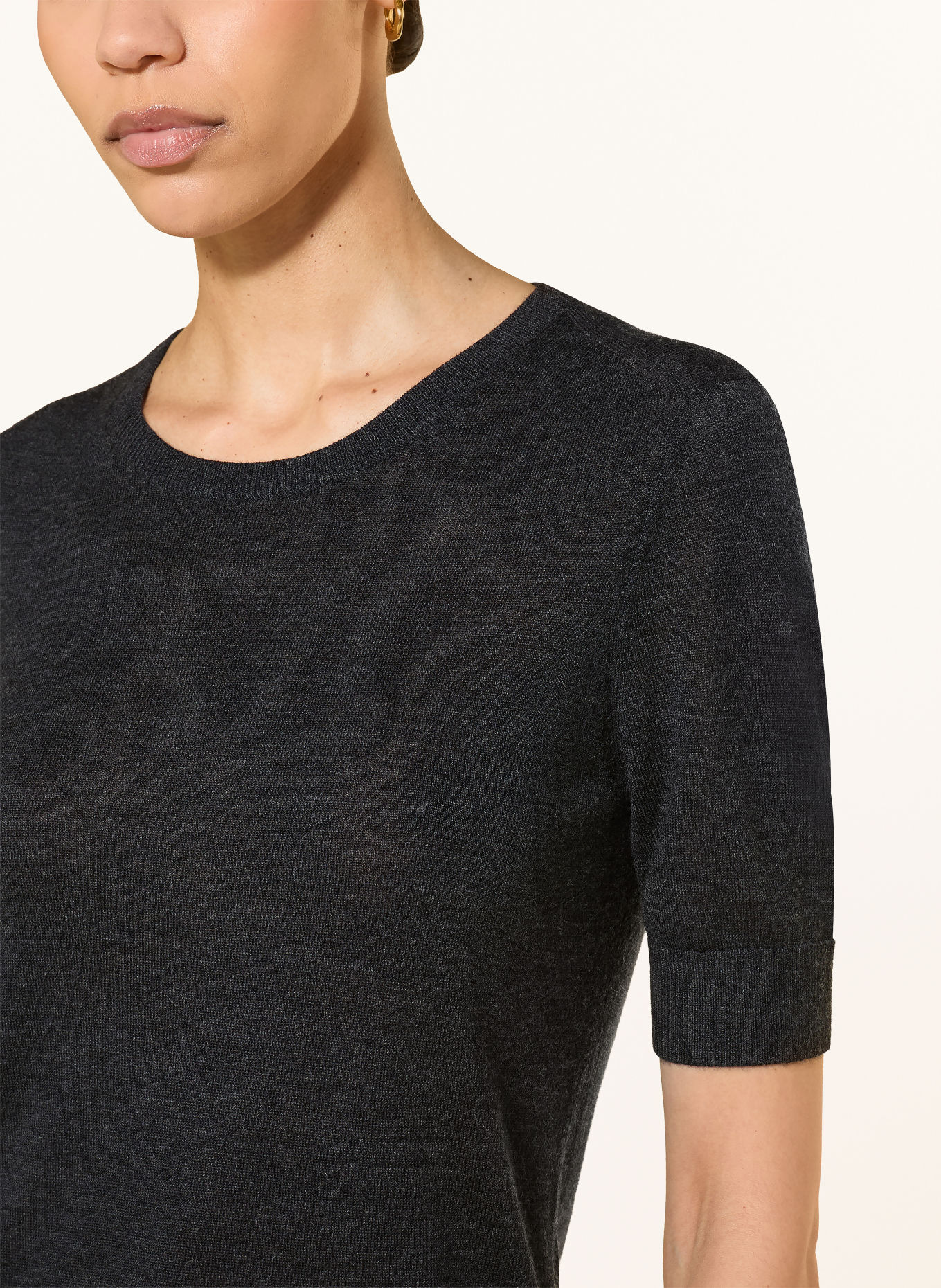 LUISA CERANO Strickshirt: DUNKELGRAU