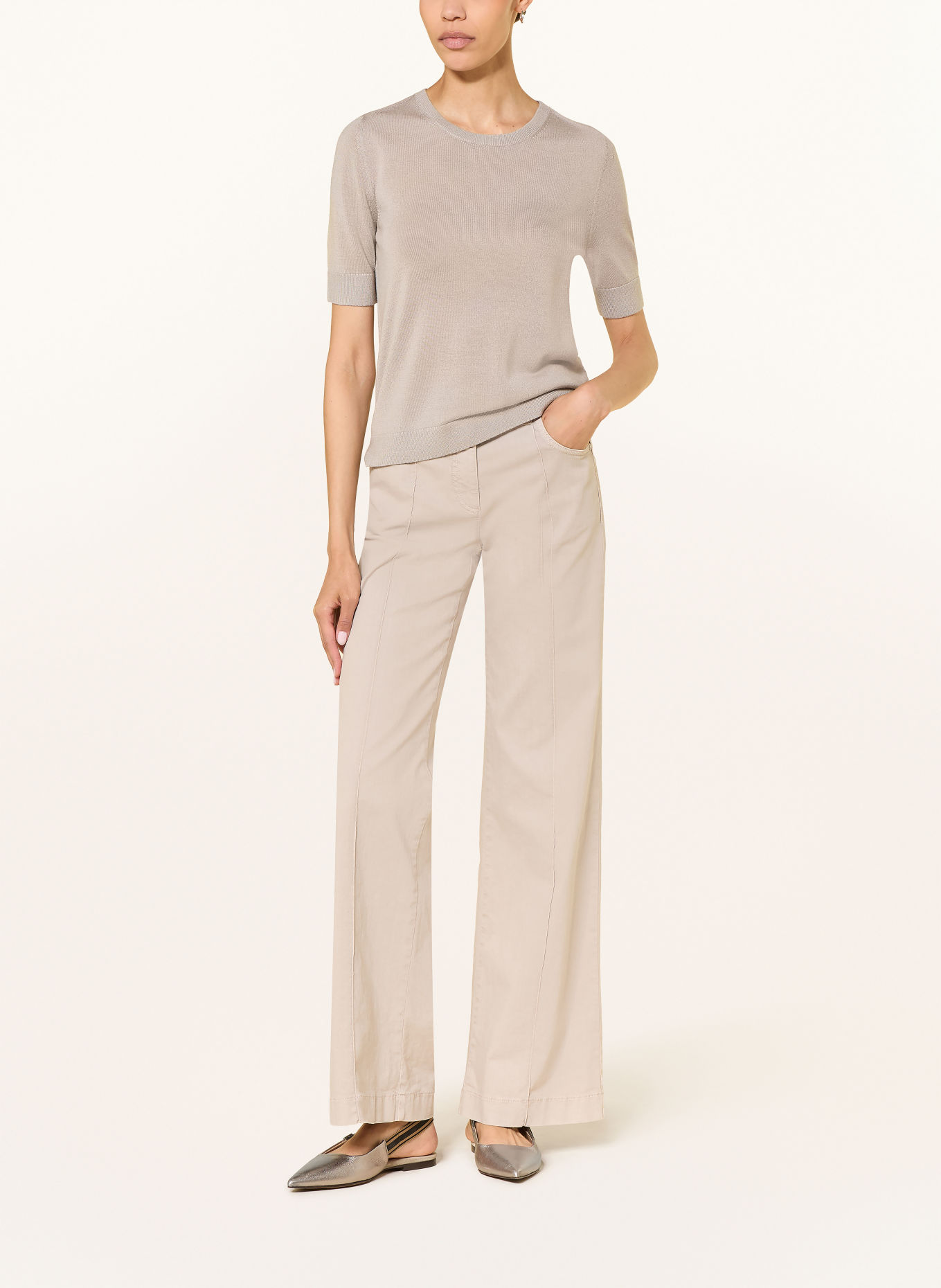 LUISA CERANO Knit shirt: TAUPE