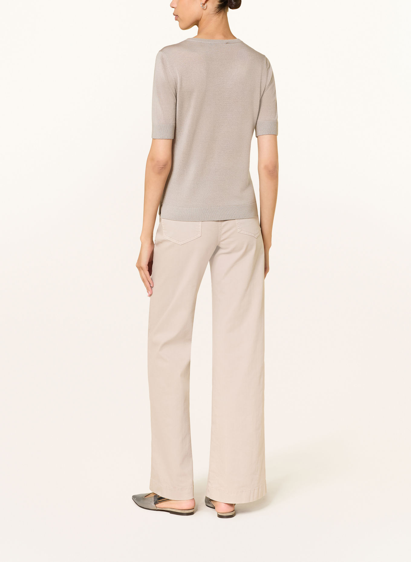 LUISA CERANO Knit shirt: TAUPE