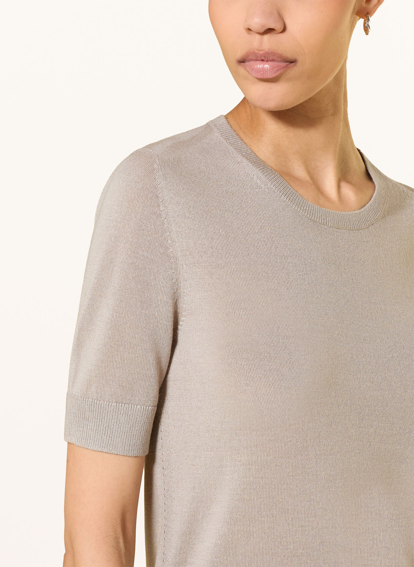 LUISA CERANO Knit shirt: TAUPE