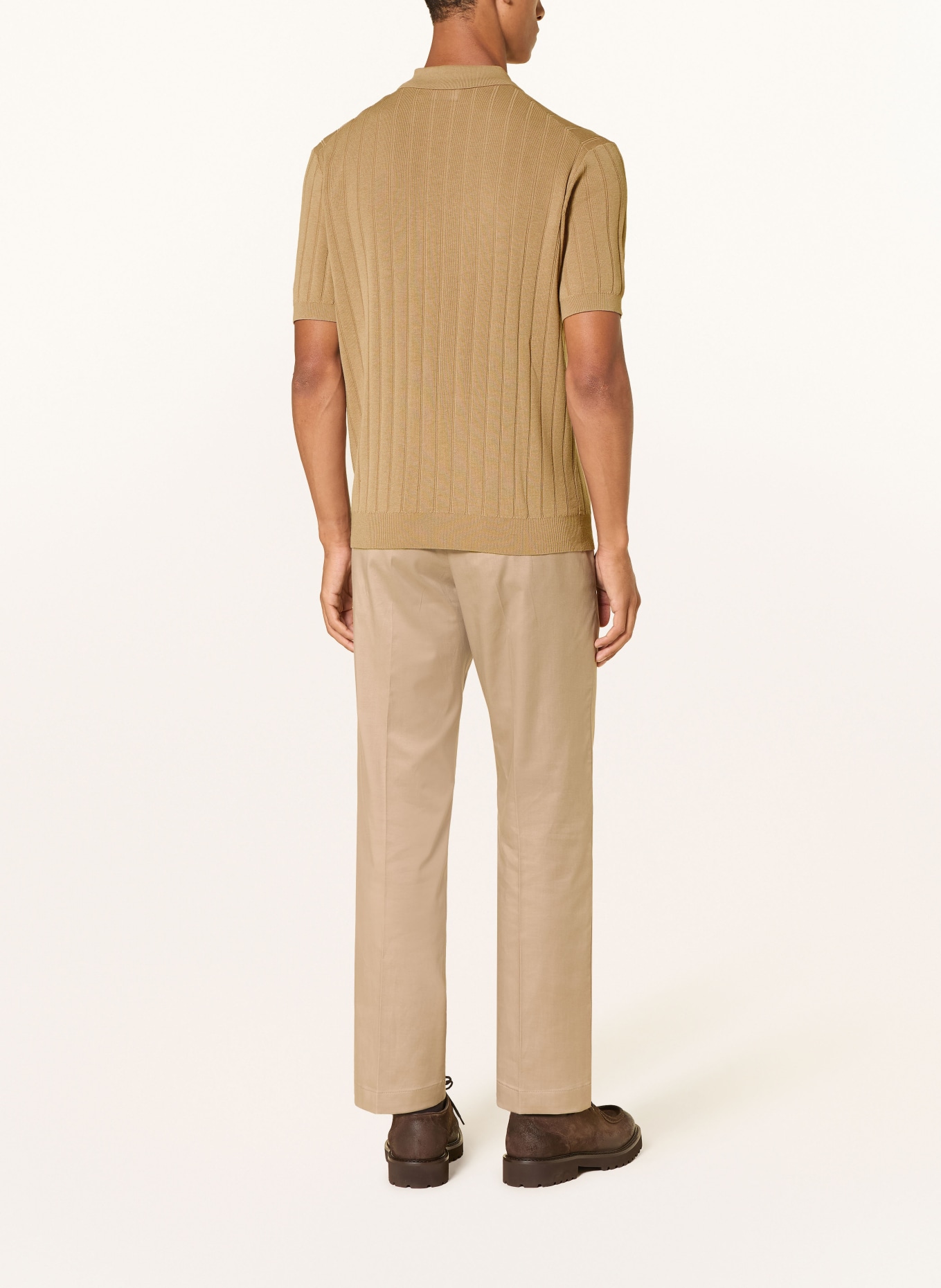 BALDESSARINI Gebreid poloshirt MATIA: BEIGE