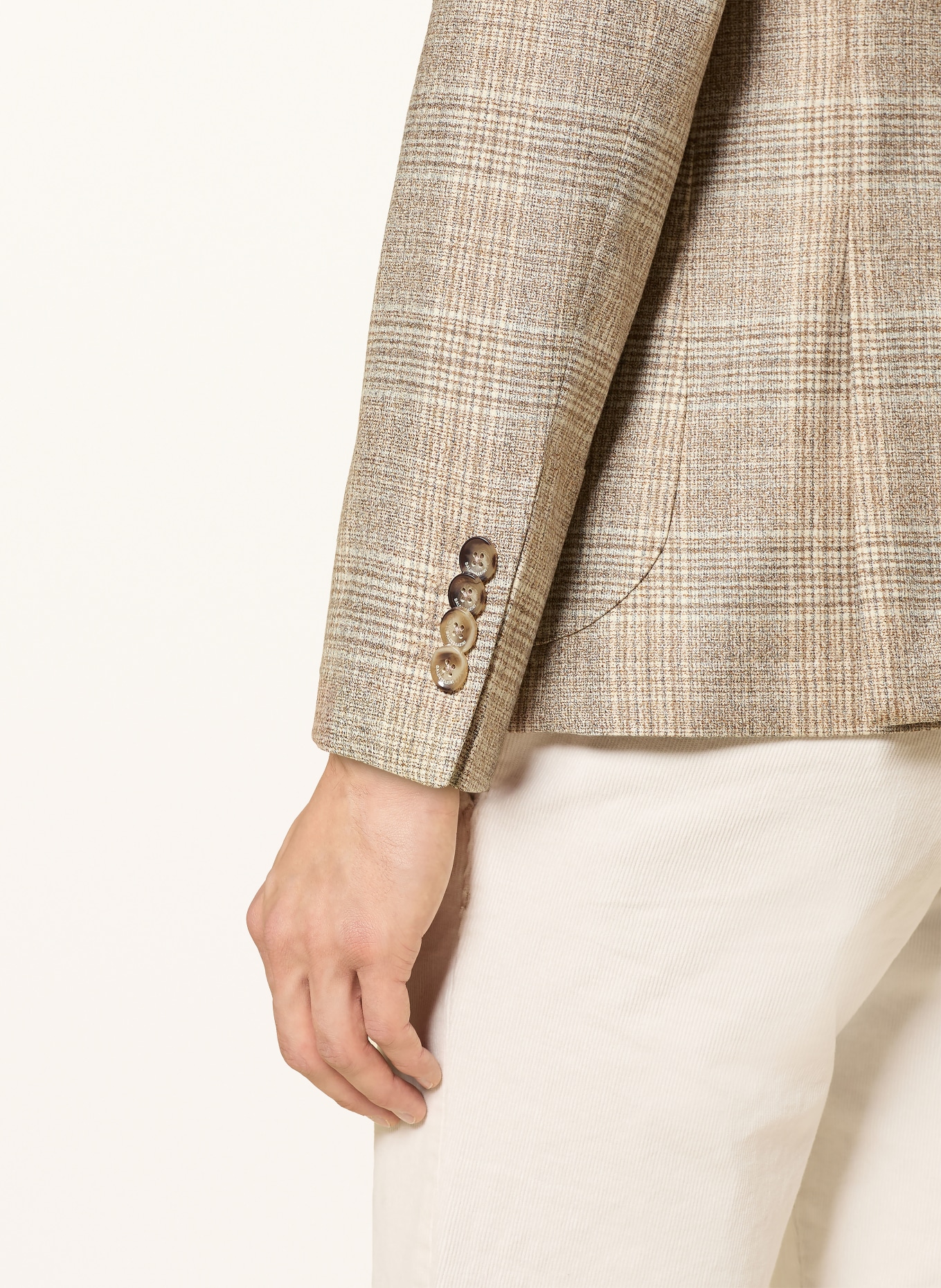BALDESSARINI Extra Slim Fit Blazer: BEIGE / ECRU / TAUPE