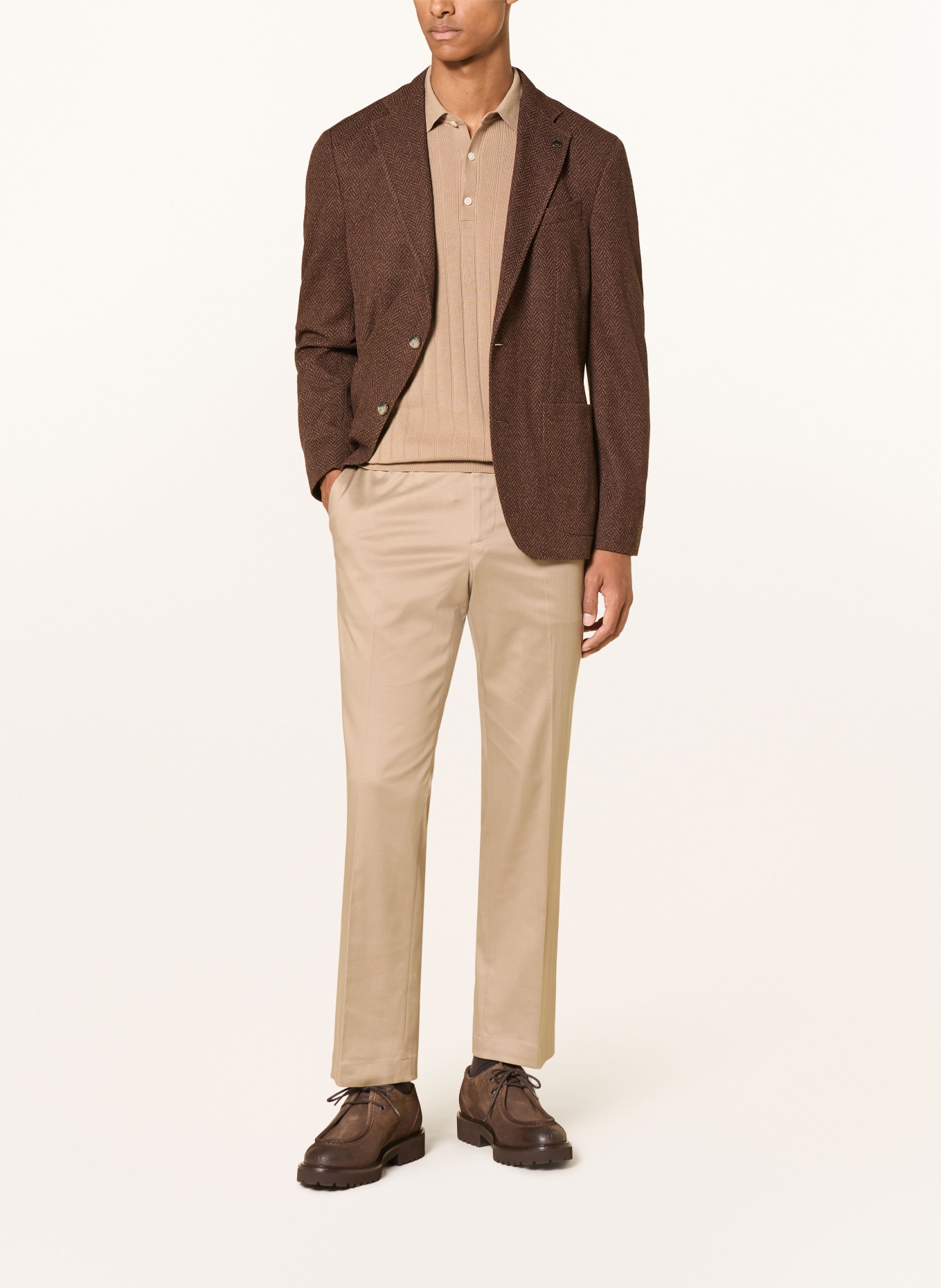 BALDESSARINI Regular-Fit Blazer: BROWN / BEIGE