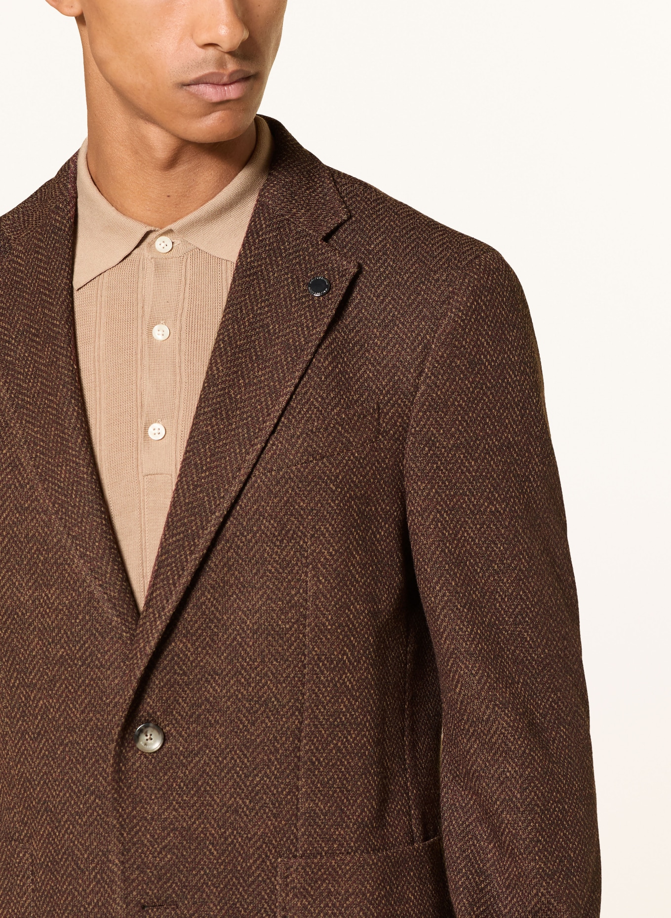 BALDESSARINI Regular-Fit Blazer: BROWN / BEIGE