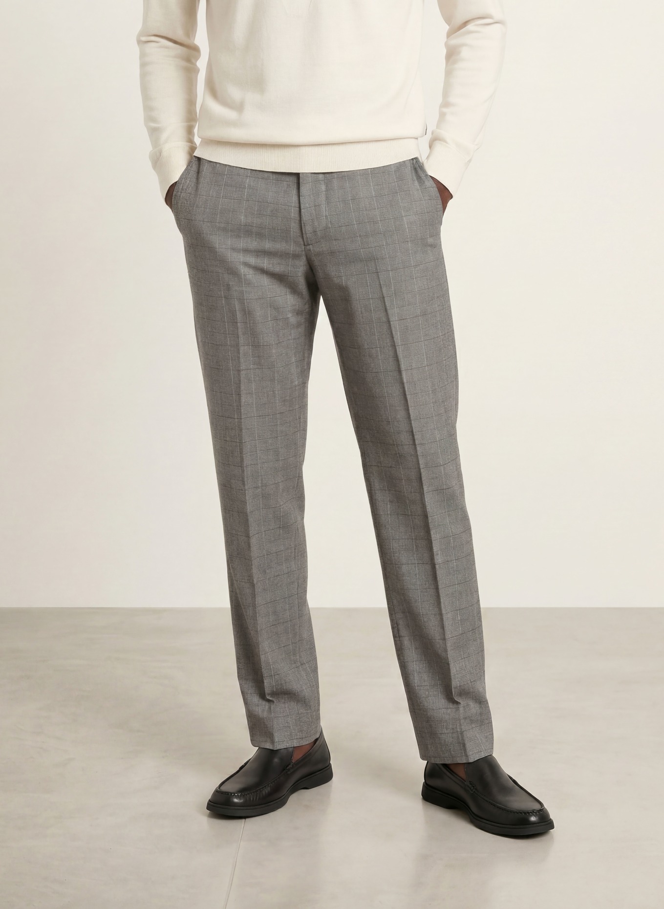 CINQUE CILAZO Regular Fit Chinos: GRAY / CREAM / TAUPE