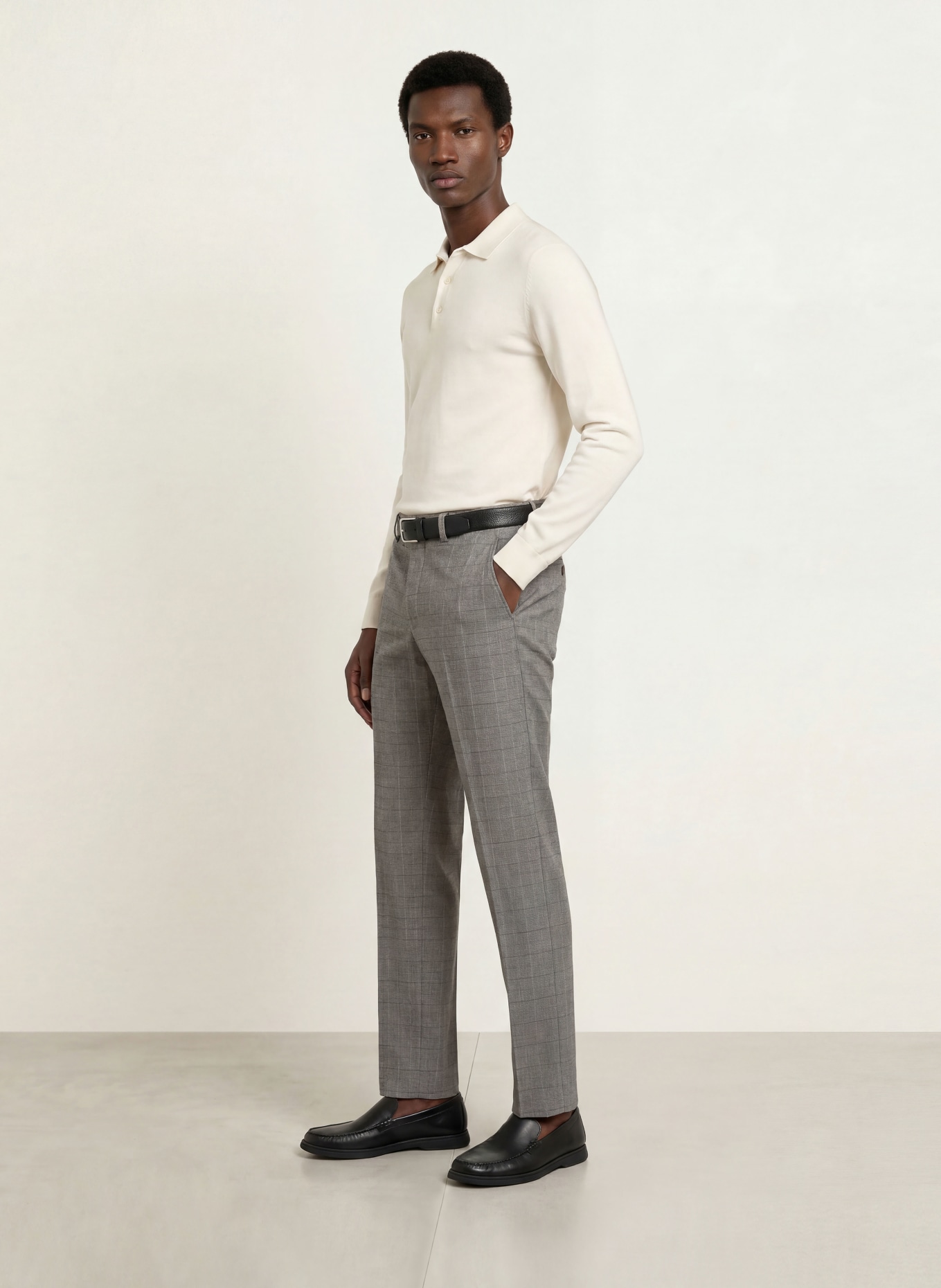 CINQUE CILAZO Regular Fit Chinos: GRAY / CREAM / TAUPE
