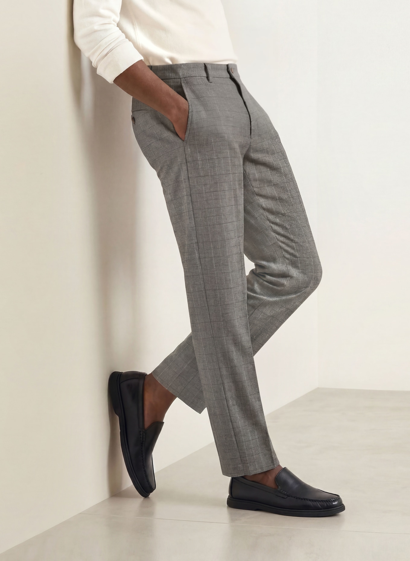 CINQUE CILAZO Regular Fit Chinos: GRAY / CREAM / TAUPE