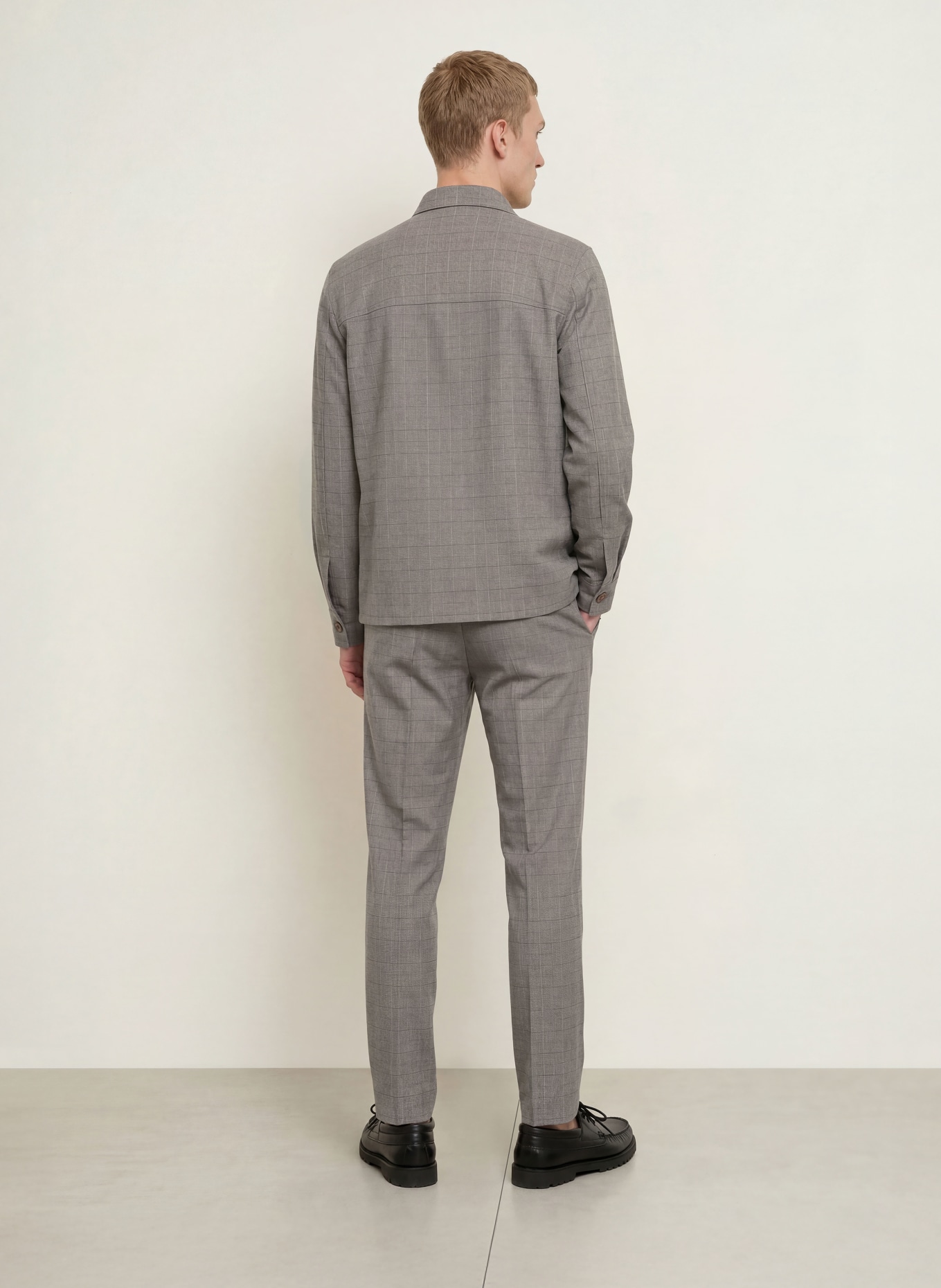 CINQUE Overshirt CIMOTTO: GRAU / HELLGRAU / DUNKELGRAU