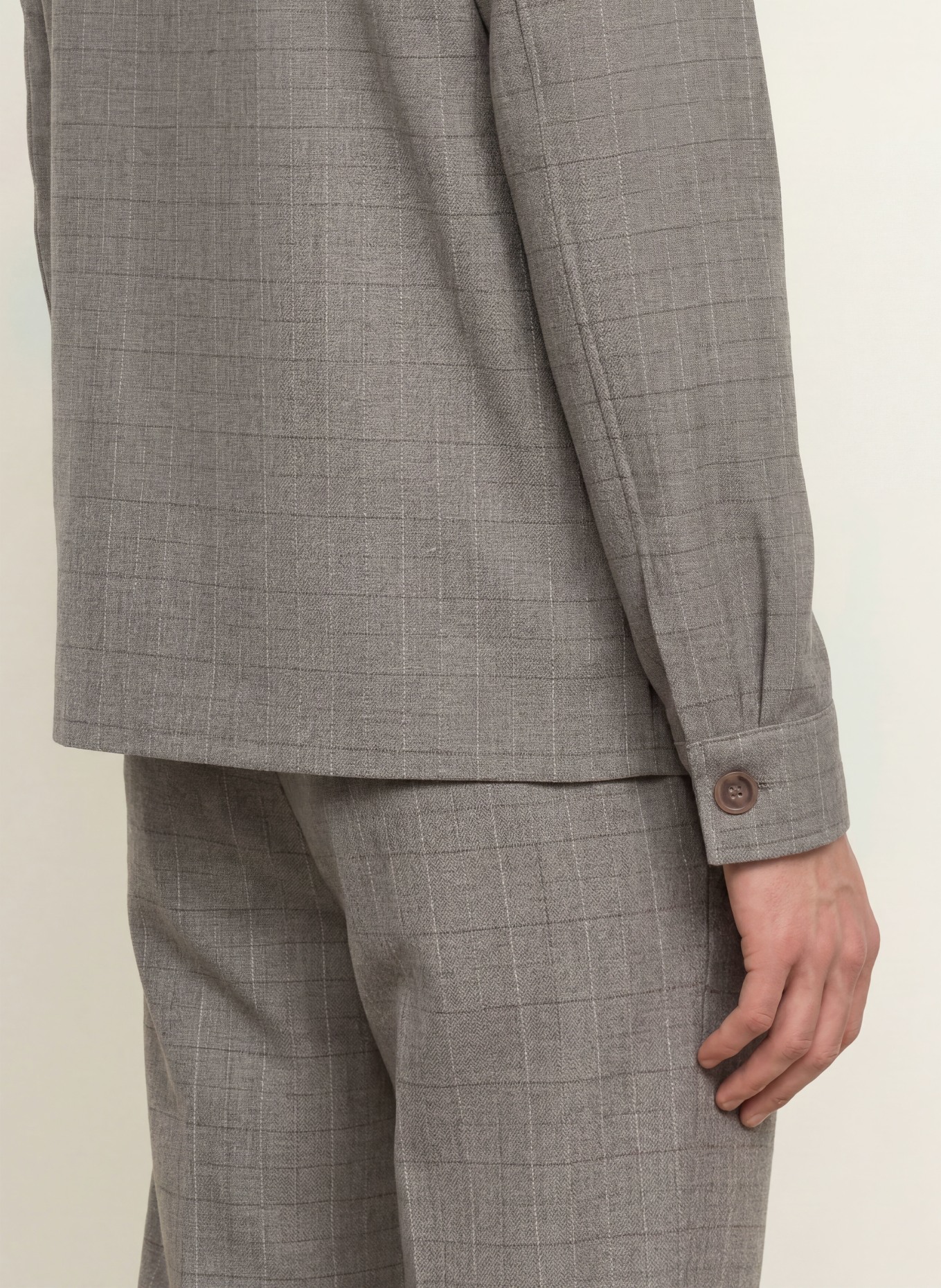 CINQUE Overshirt CIMOTTO: GRAU / HELLGRAU / DUNKELGRAU