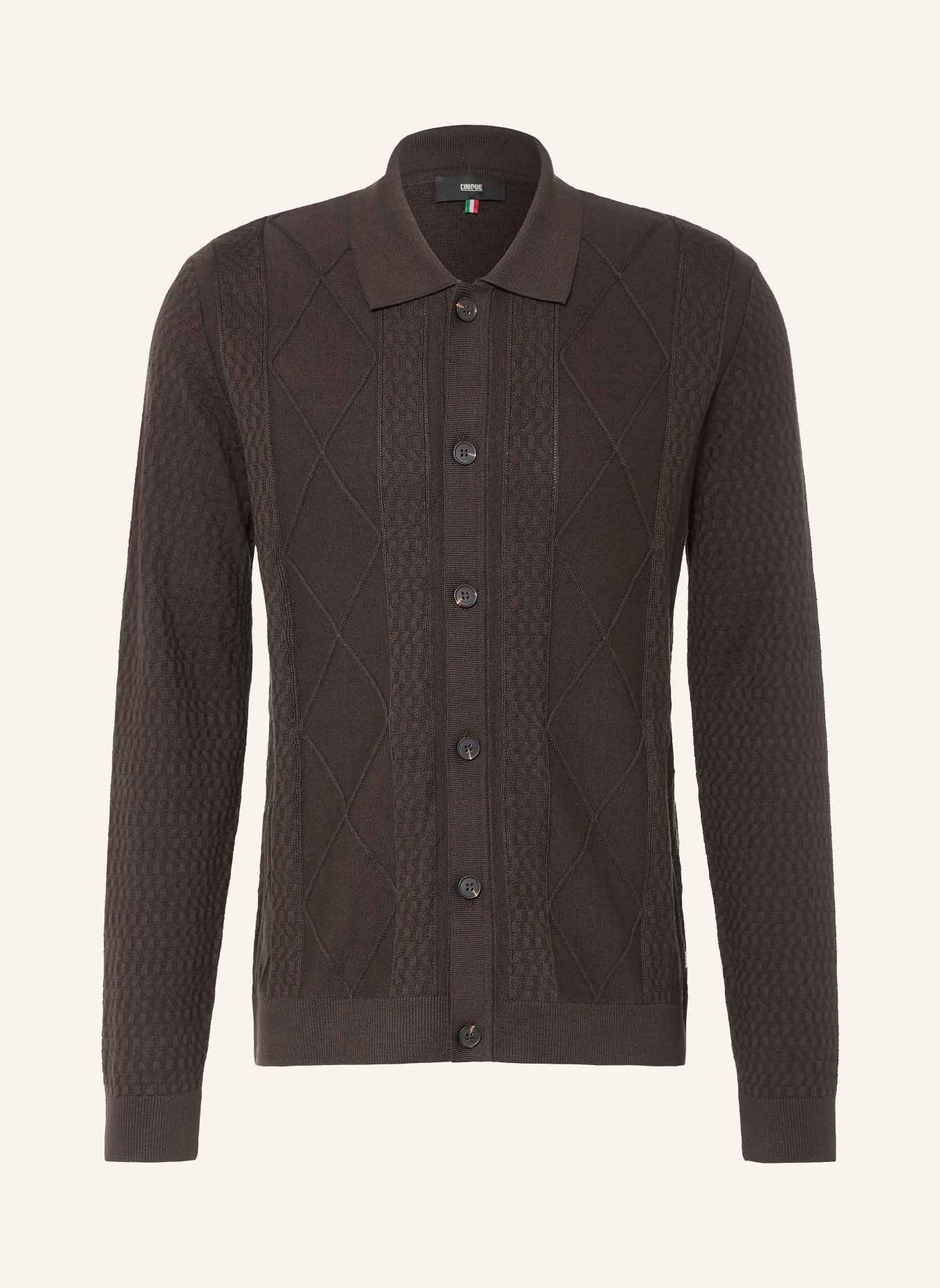 CINQUE Gebreid overhemd CIYARO: DONKERBLAUW