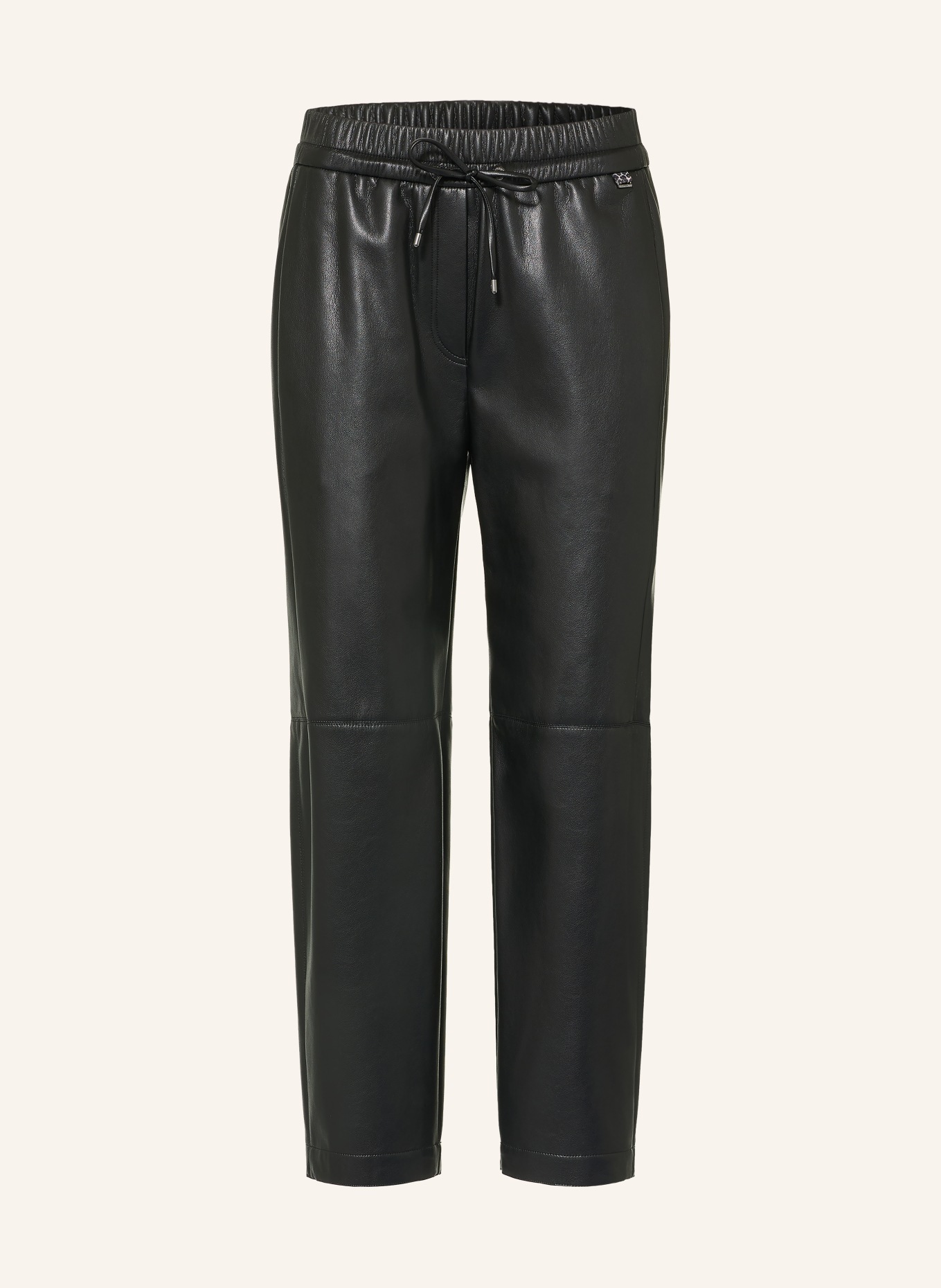MARC CAIN 7/8-bukser RANCHI i læderlook: 900 black new
