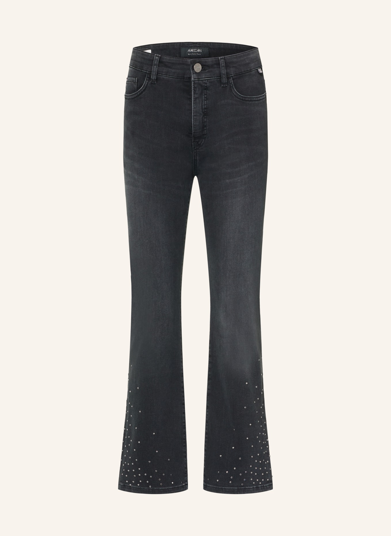 MARC CAIN Cropped Jeans FORLI mit Nieten: 900 black new