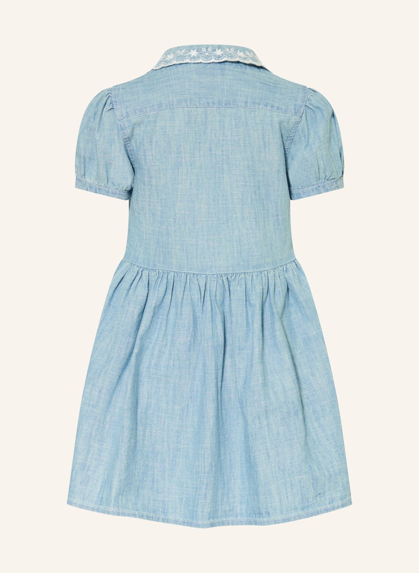POLO RALPH LAUREN Hemdblusenkleid in Jeansoptik: HELLBLAU