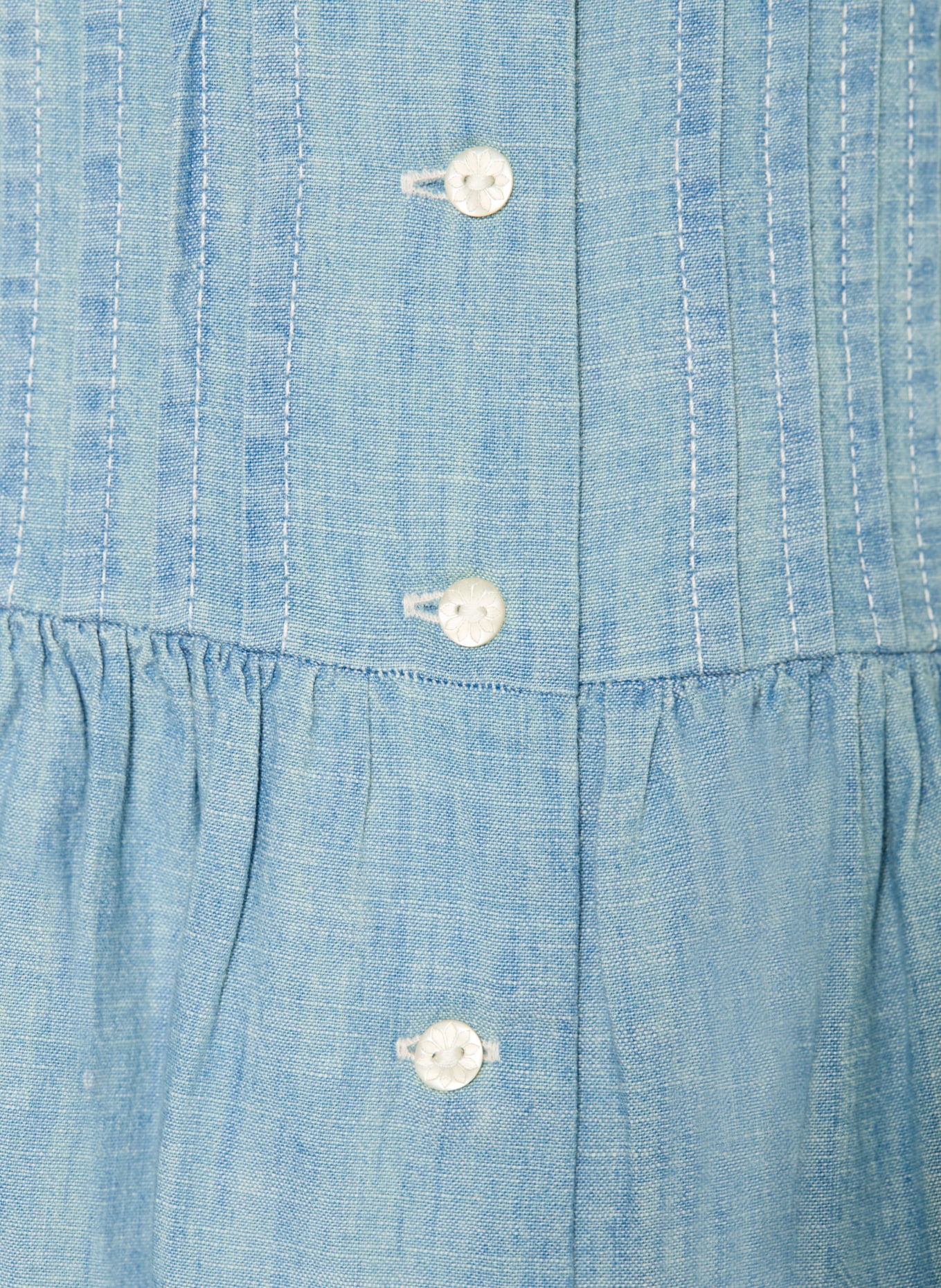 POLO RALPH LAUREN Hemdblusenkleid in Jeansoptik: HELLBLAU