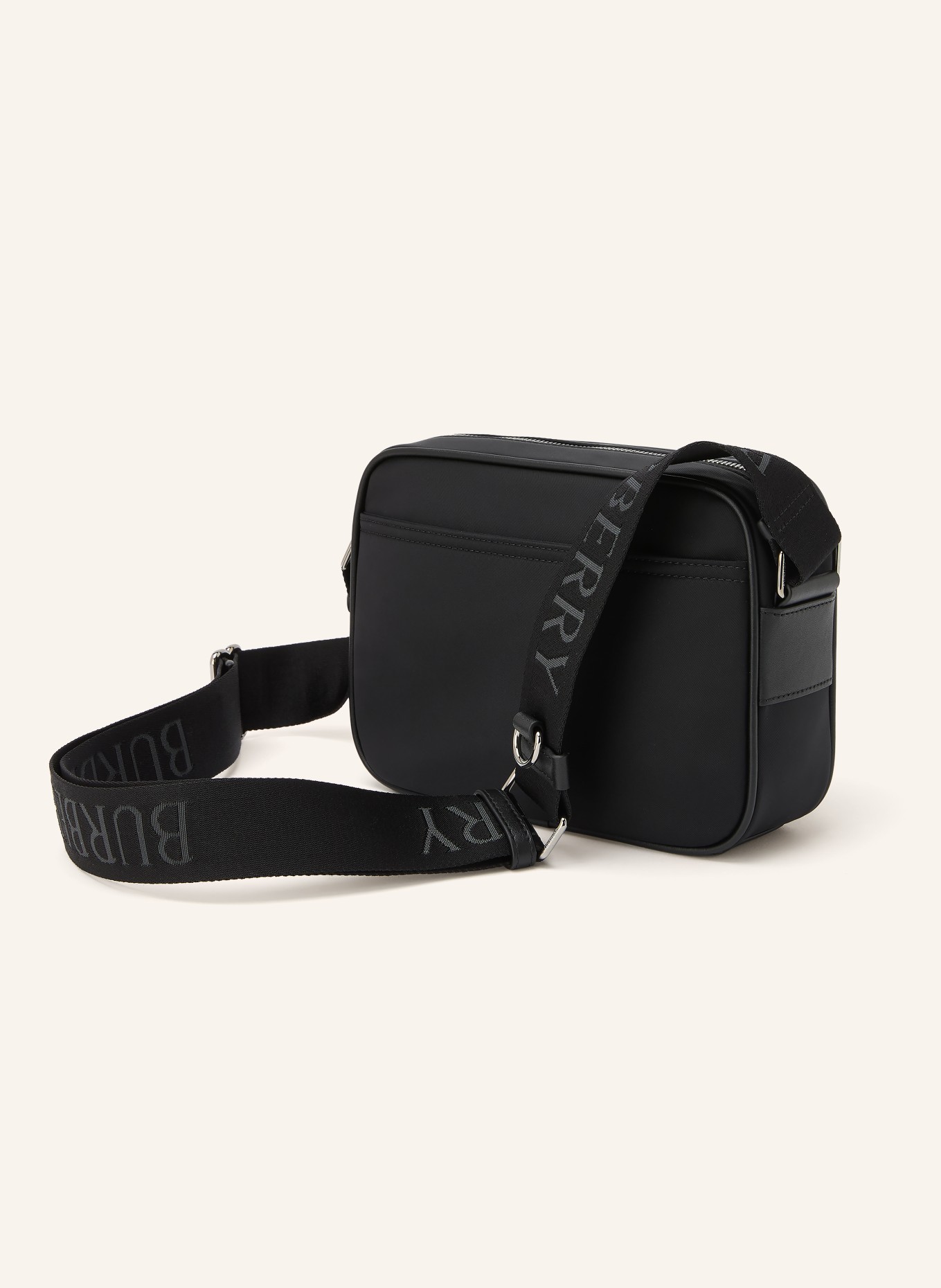 BURBERRY Schoudertas PADDY: ZWART / ZILVER / WIT