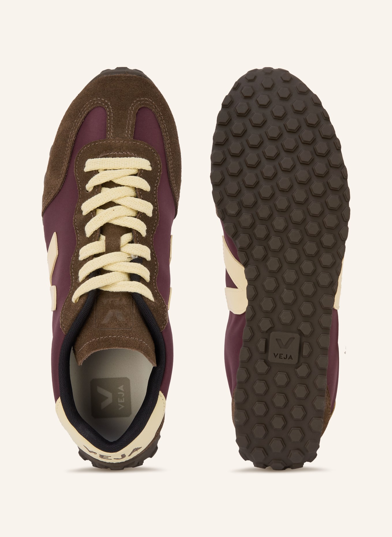 VEJA Sneaker GT: BRAUN / ECRU / DUNKELROT