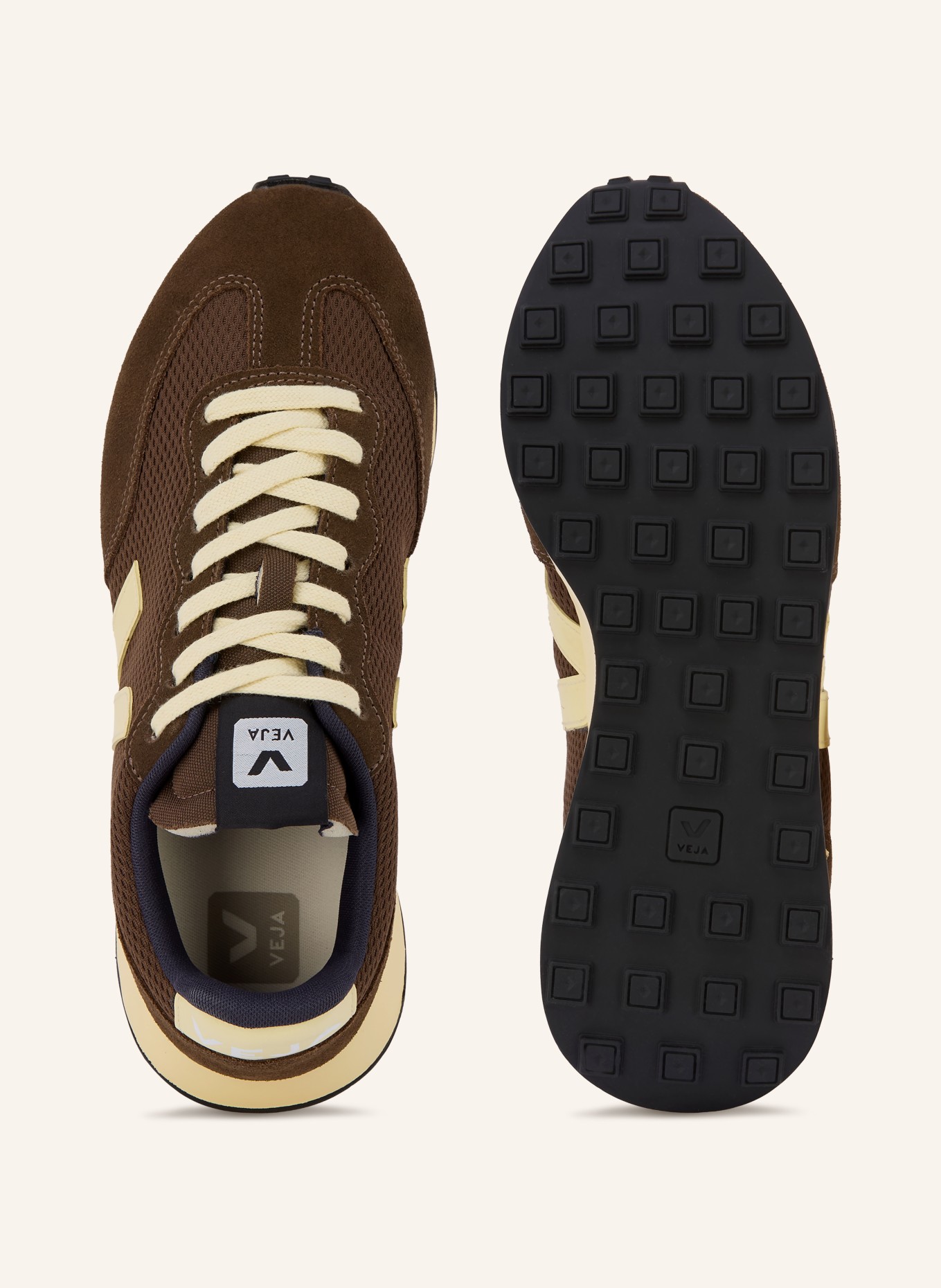 VEJA Sneaker RIO BRANCO II: BRAUN / CREME