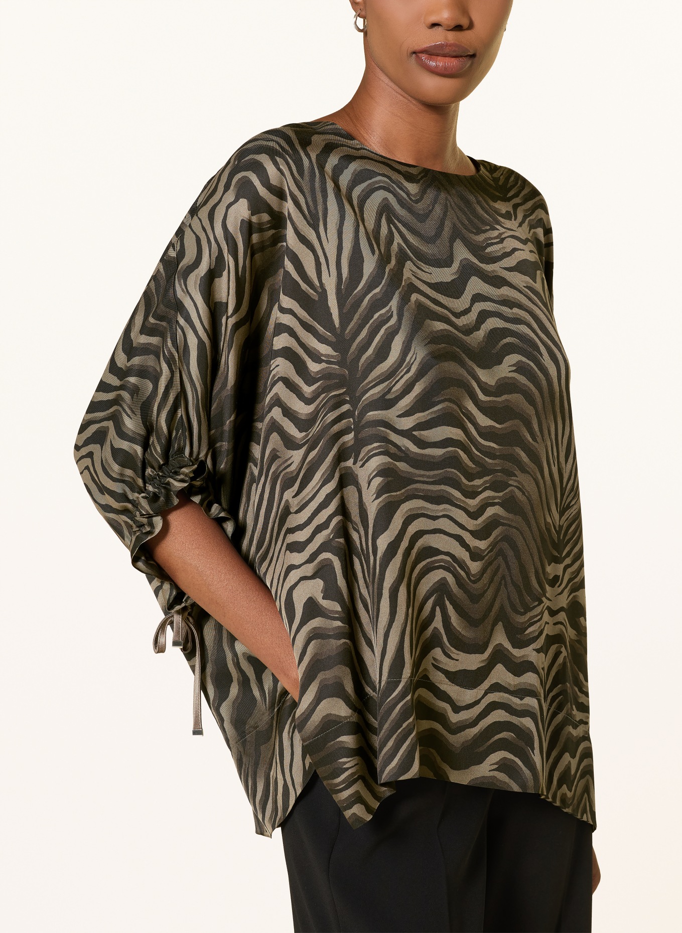 RIANI Shirt blouse: BEIGE / BROWN